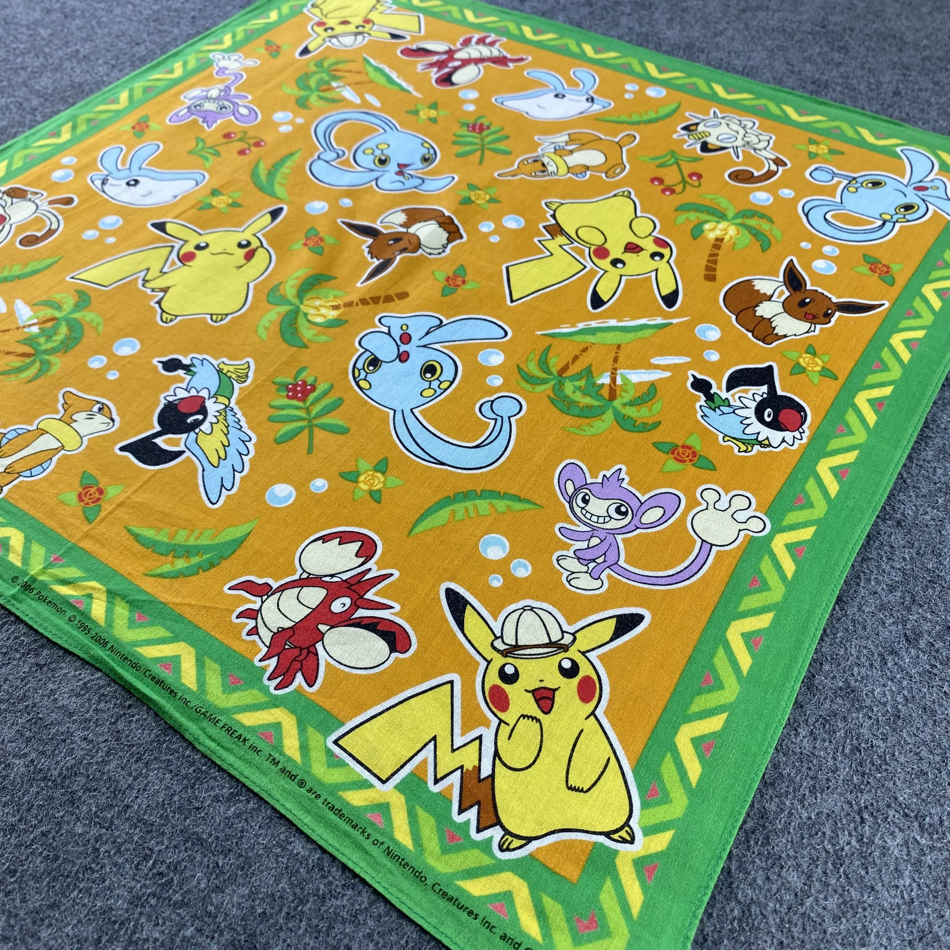 Anime × Vintage Pokemon Handkerchief/Neckerchief/Bandana HC772 Size ONE SIZE - 2 Thumbnail