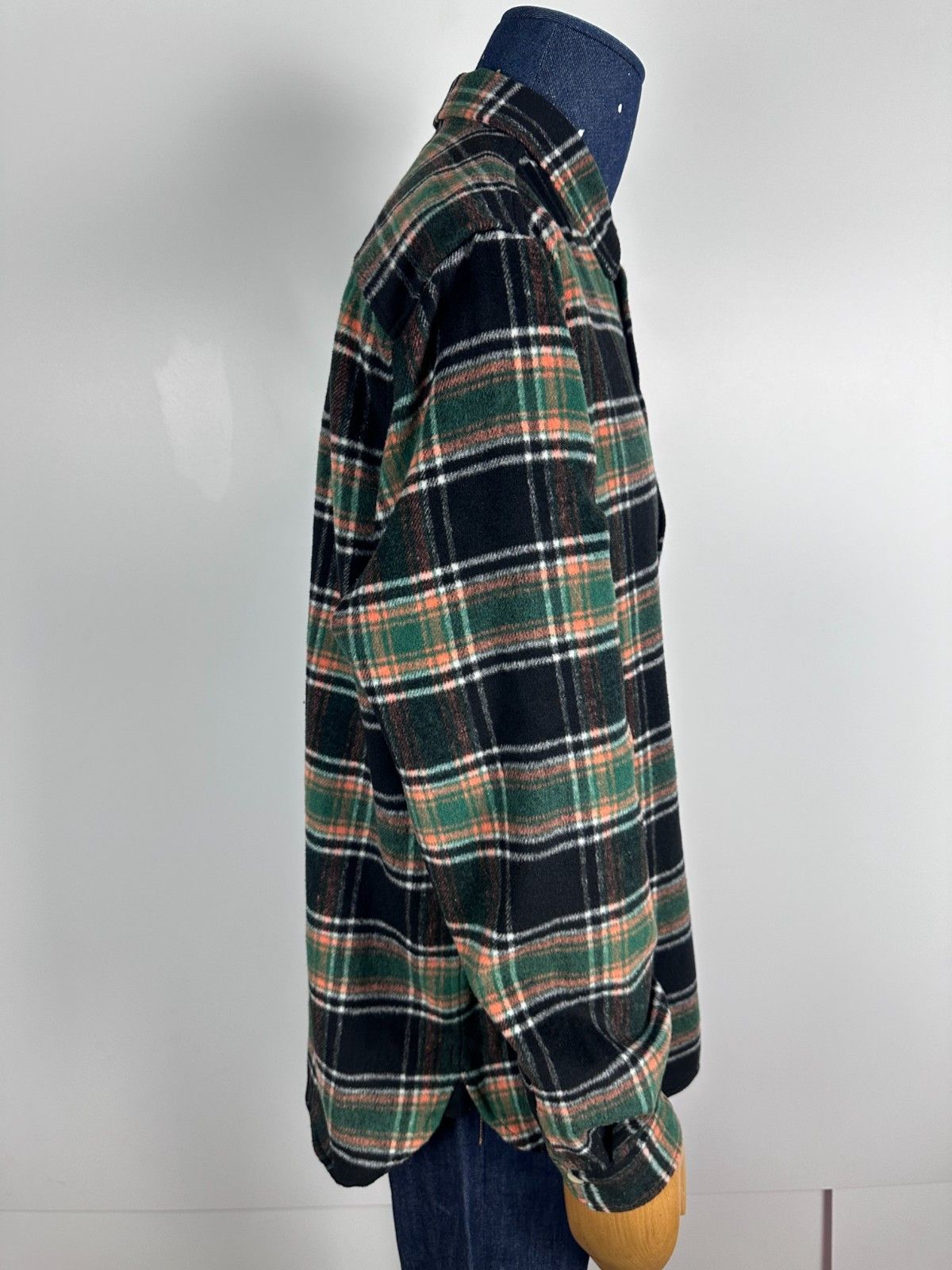 Allsaints AllsaInts Commune Checked Wool Shirt Green Black Size XXL Size US XXL / EU 58 / 5 - 6 Thumbnail