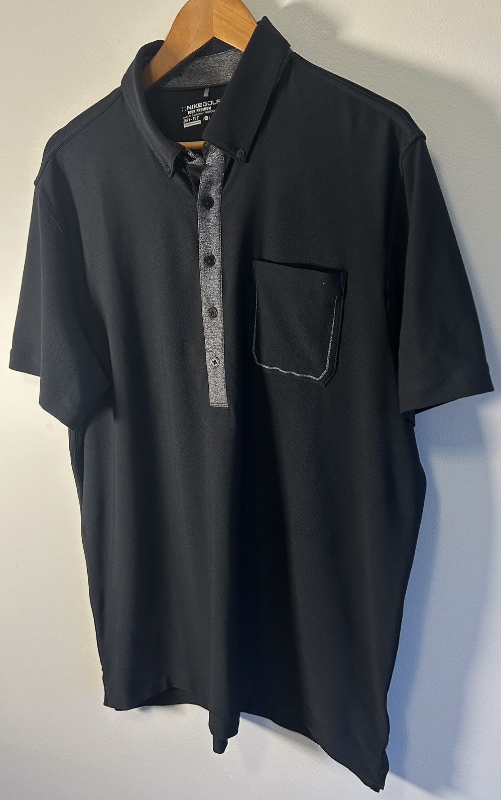 Nike Nike Tour Premium Golf Polo Shirt Mens XL Black Dri Fit Size US XL / EU 56 / 4 - 3 Thumbnail