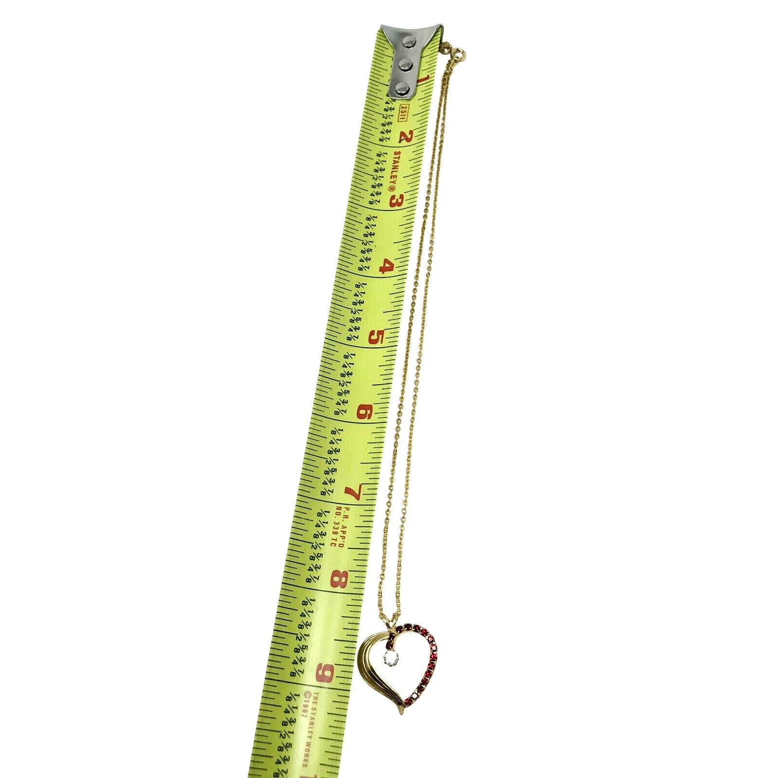 Other Heart Pendant on thin chain Gold Plate Heart Necklace with Size ONE SIZE - 4 Thumbnail