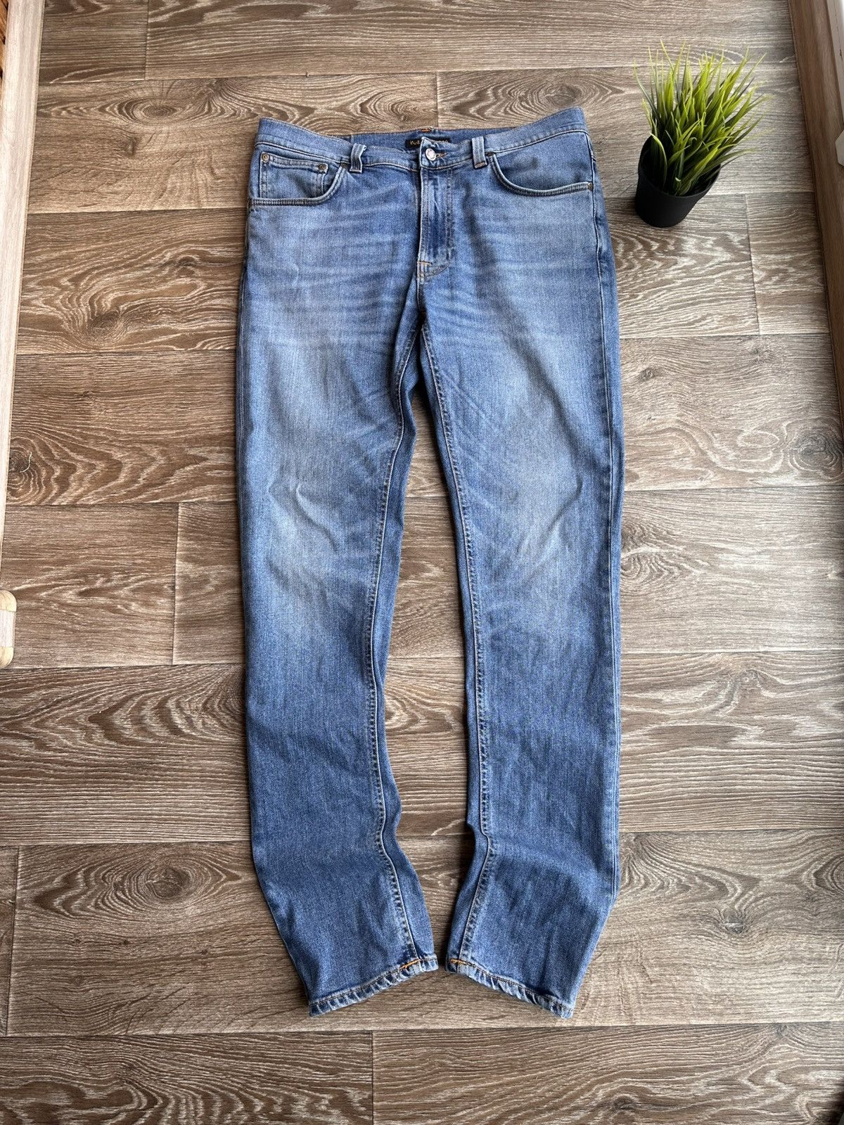 Nudie Jeans 🔥 Nudie Jeans Drim Tim Slim Fit Denim Skinny Jeans Pants Size US 34 / EU 50 - 3 Thumbnail