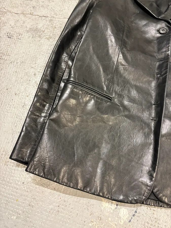 Prada 2000s Prada Black Minimalist Leather Blazer Jacket Size M / US 6-8 / IT 42-44 - 8 Thumbnail