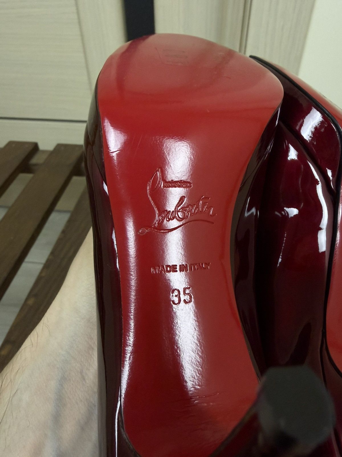 Christian Louboutin Christian Louboutin New Simple Pump Heels Rouge Red Patent Size US 5 / IT 35 - 18 Thumbnail