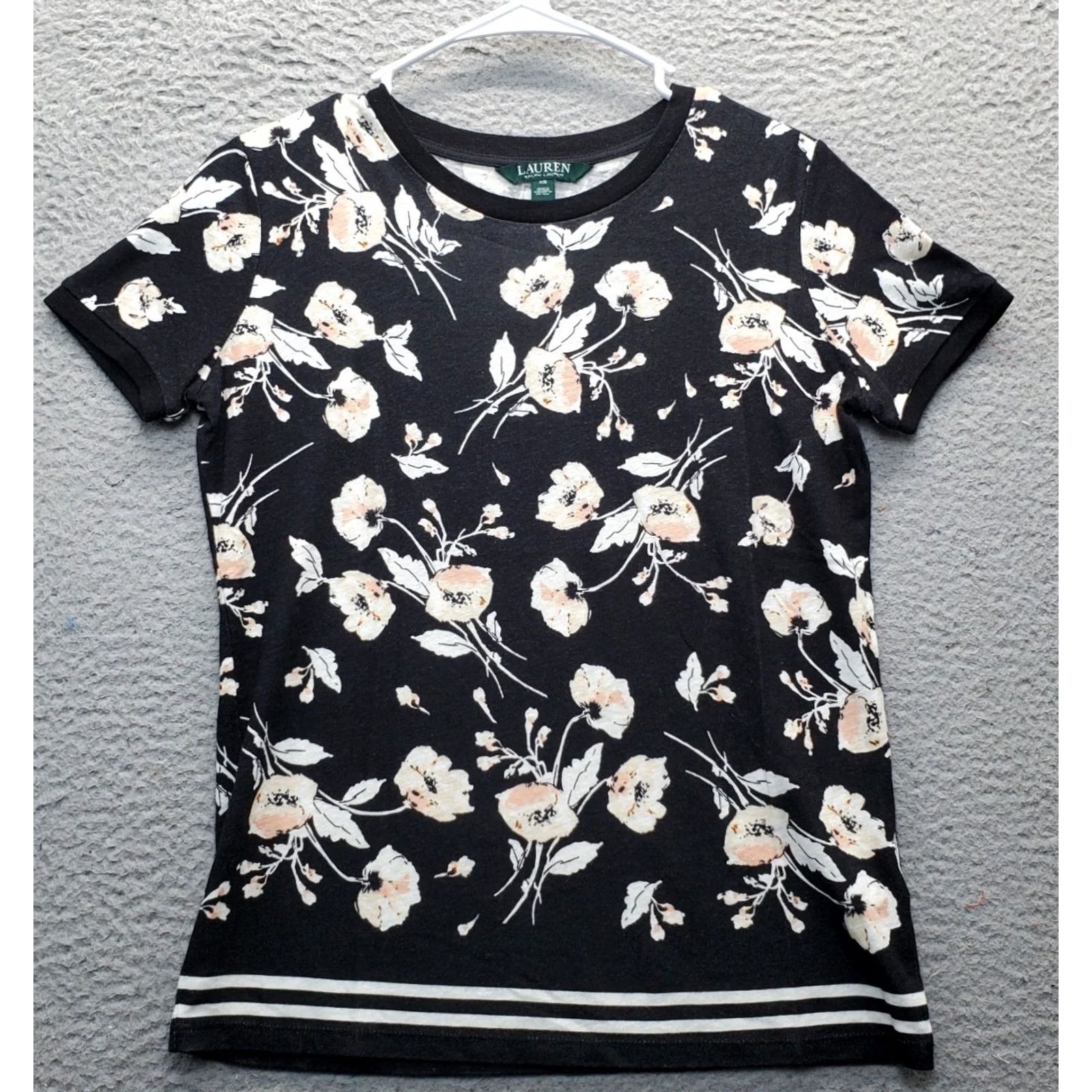 Ralph Lauren Lauren Ralph Lauren T Shirt Women XS Multicolor Floral Short Sleeve Pullover Size XS / US 0-2 / IT 36-38 - 2 Thumbnail