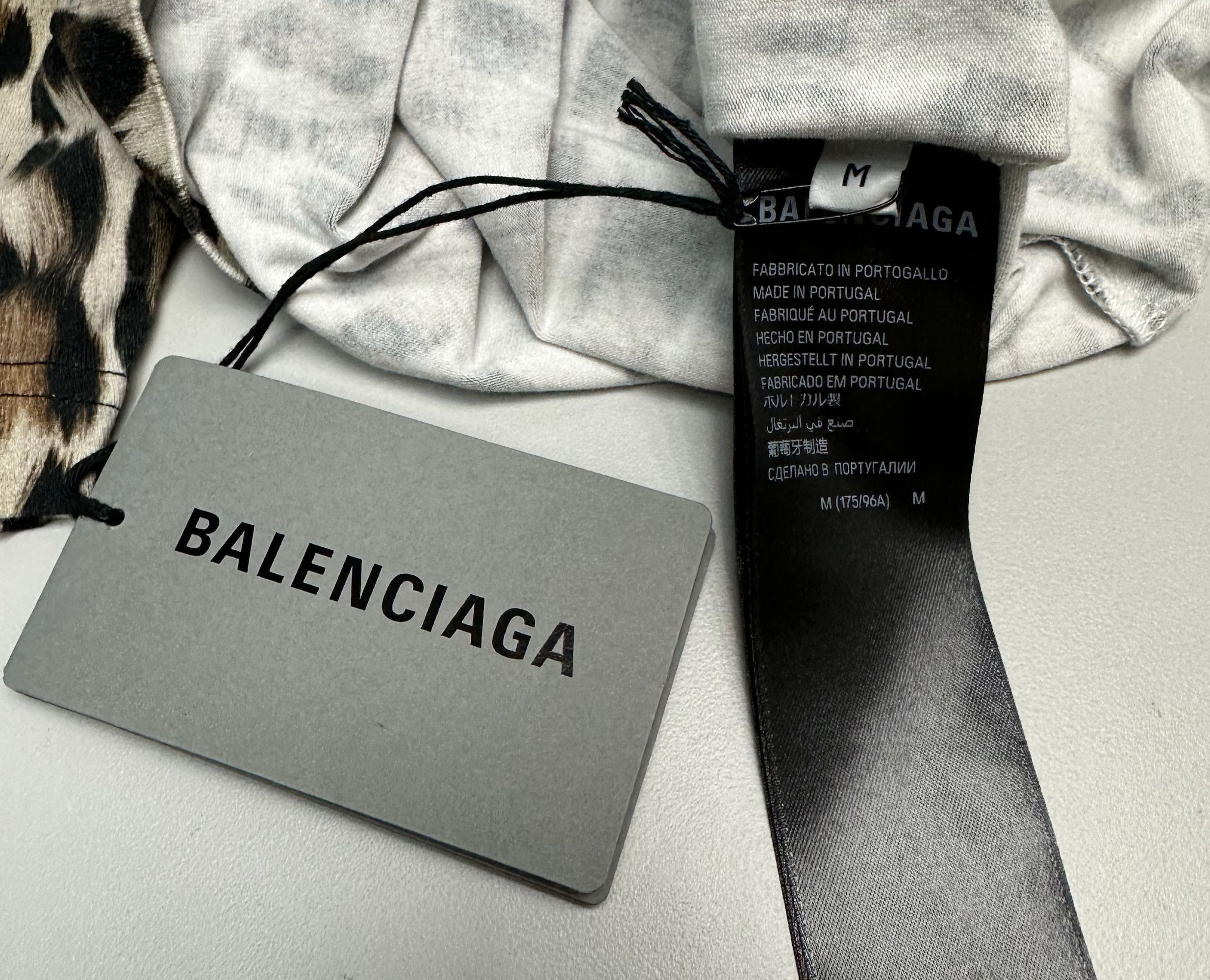 Balenciaga Balenciaga 24FW Leopard Double S/S T-shirt with Tape Size US M / EU 48-50 / 2 - 16 Thumbnail