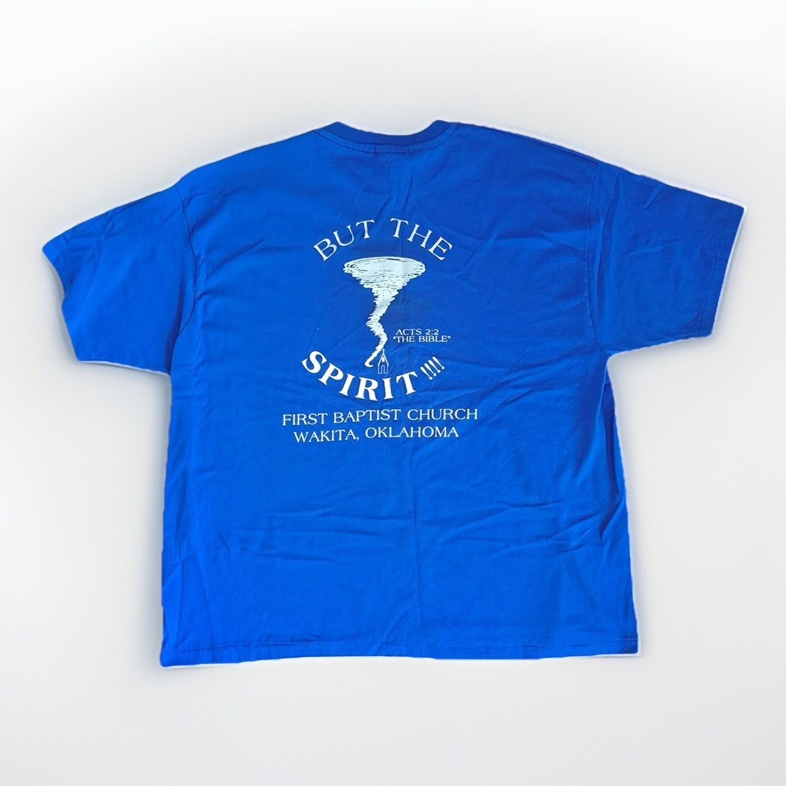 Hanes Vintage 1990s Blue Hanes Heavyweight T-Shirt Twister XXL Size US XXL / EU 58 / 5 - 2 Thumbnail