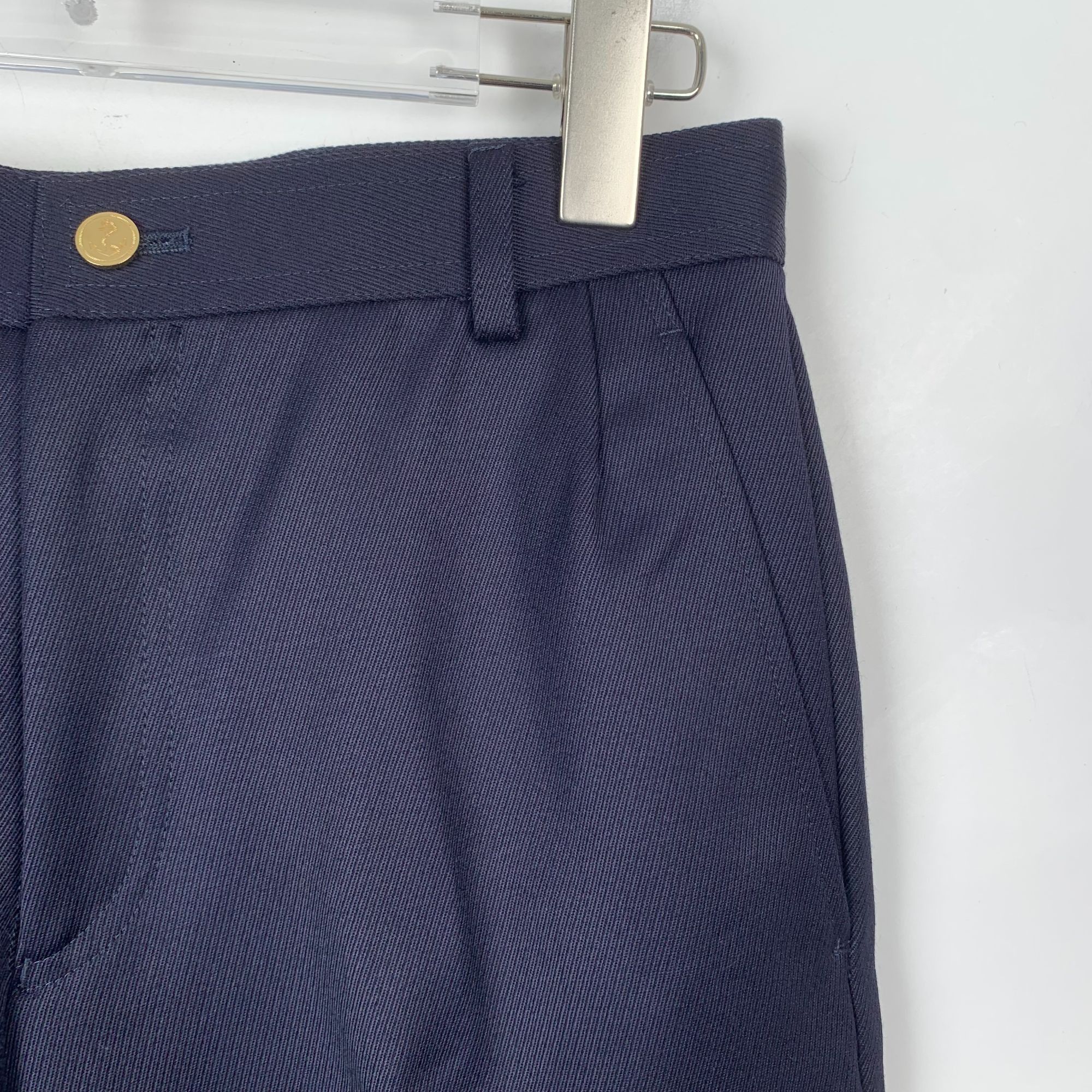 Thom Browne Thom Browne Navy Wool Casual Suit Pants (Size XS) Size US 27 - 7 Thumbnail