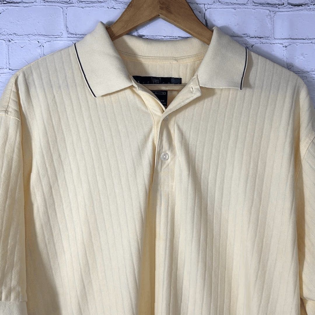 Nike Nike Golf Fit Dry Mens Polo Shirt Short Sleeve Ribbed Yellow L Large Size US L / EU 52-54 / 3 - 2 Thumbnail