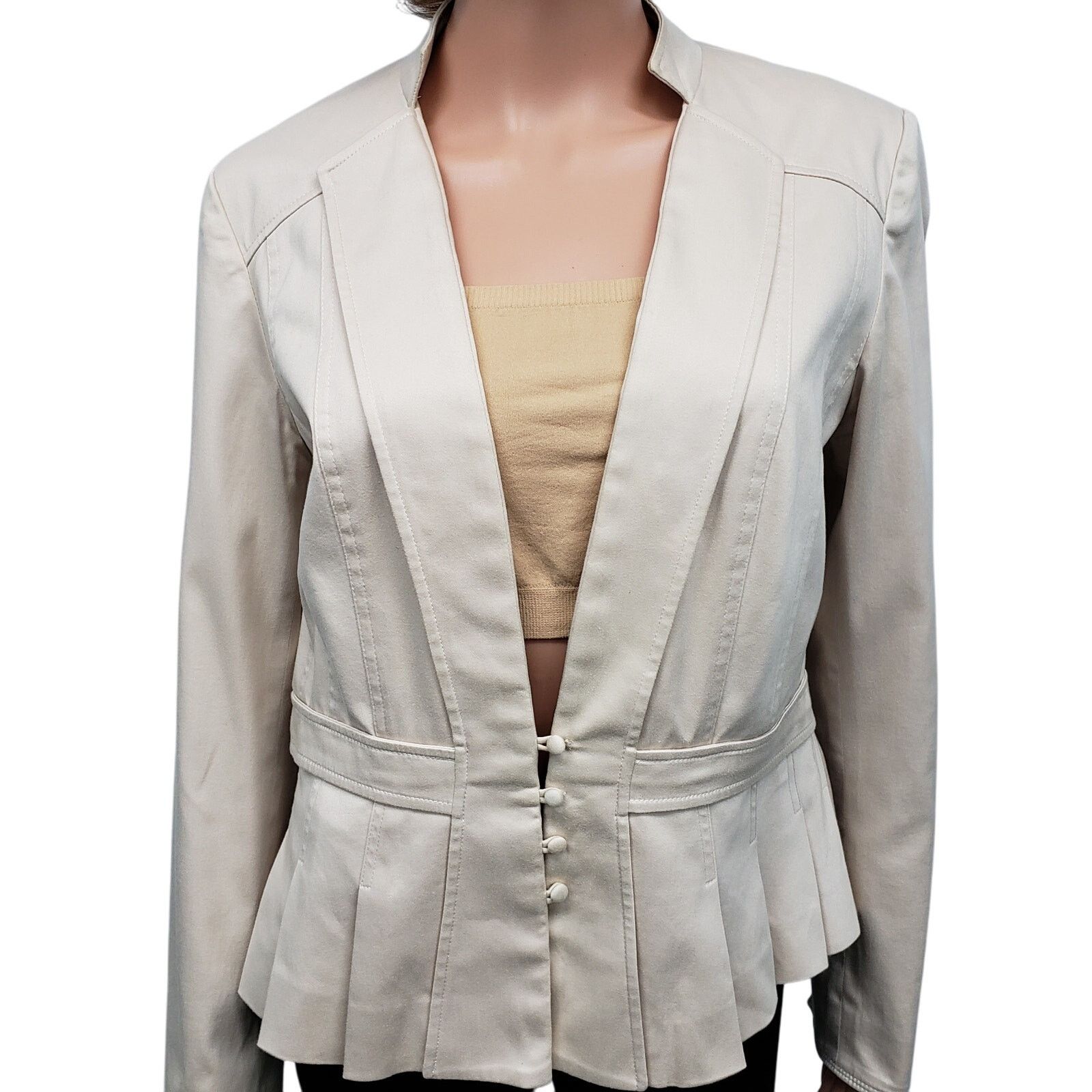Reiss Reiss Blazer Jacket M/L Peplum Fitted Inverted Notch Collar Size M / US 6-8 / IT 42-44 - 5 Thumbnail