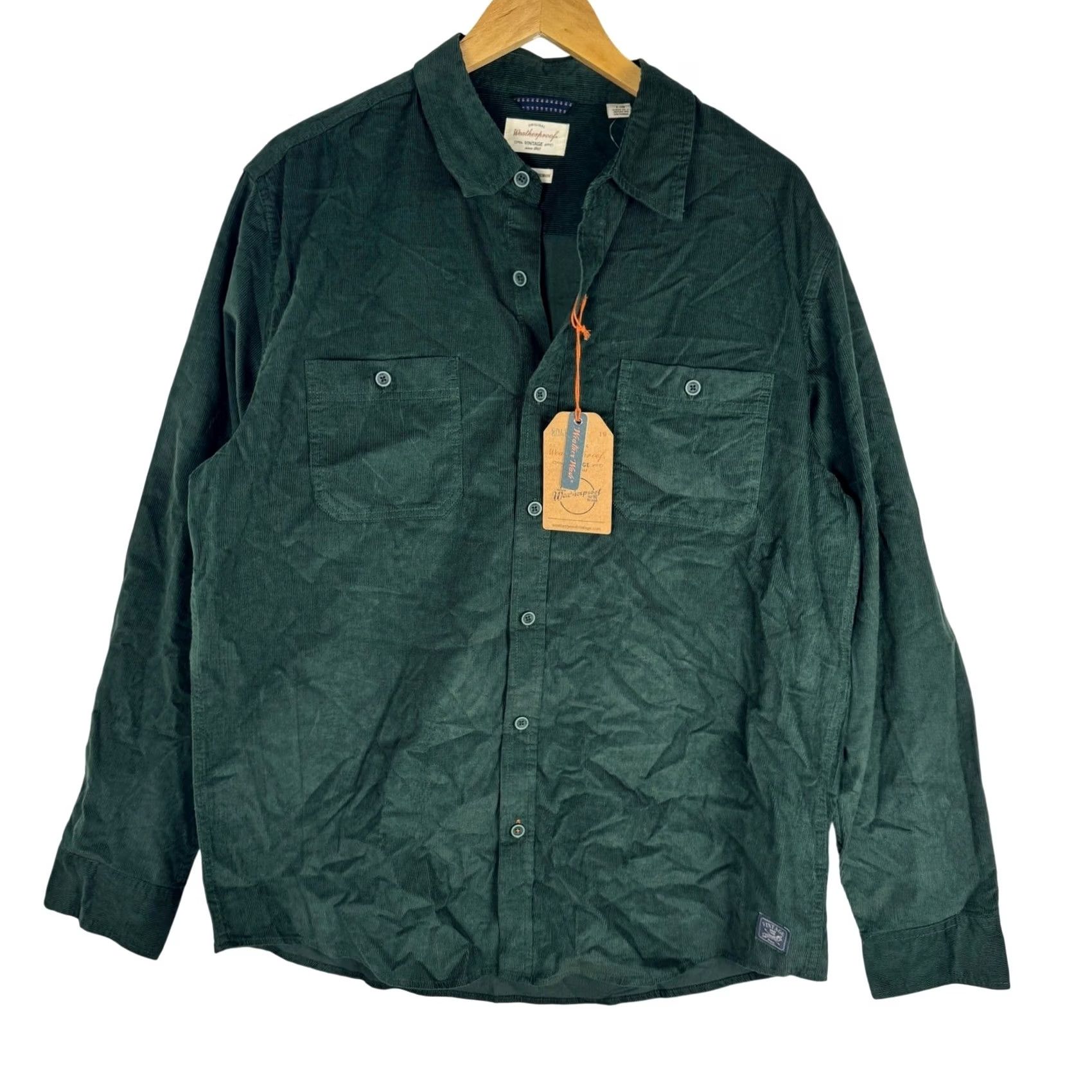Weatherproof Weatherproof Vintage Corduroy Button Down Shirt Scarab Green L Weatherproof Vintage Shirt Long Sleeve Collared Button-Up Casual Workwear Travel Size US L / EU 52-54 / 3 - 2 Thumbnail