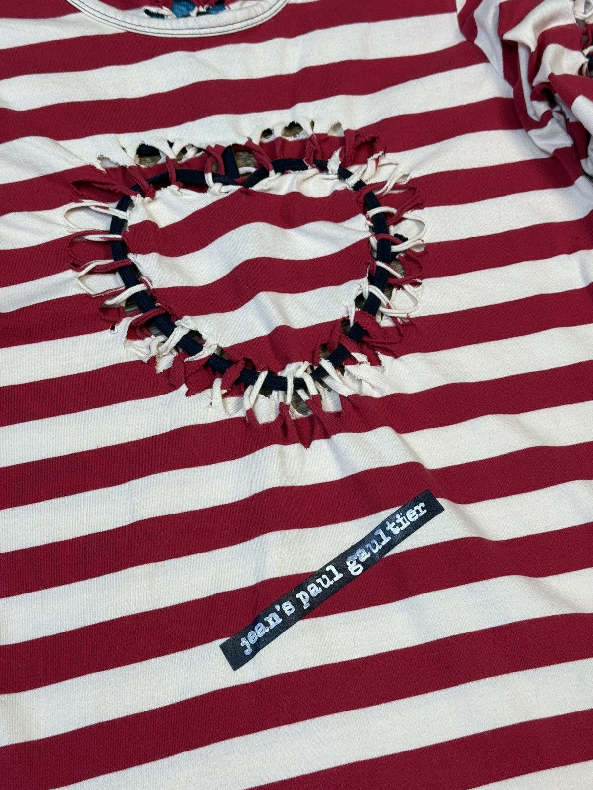 Jean Paul Gaultier Vintage Jean Paul Gaultier Heart Anchor Cutout Long Sleeve Size L / US 10 / IT 46 - 5 Thumbnail
