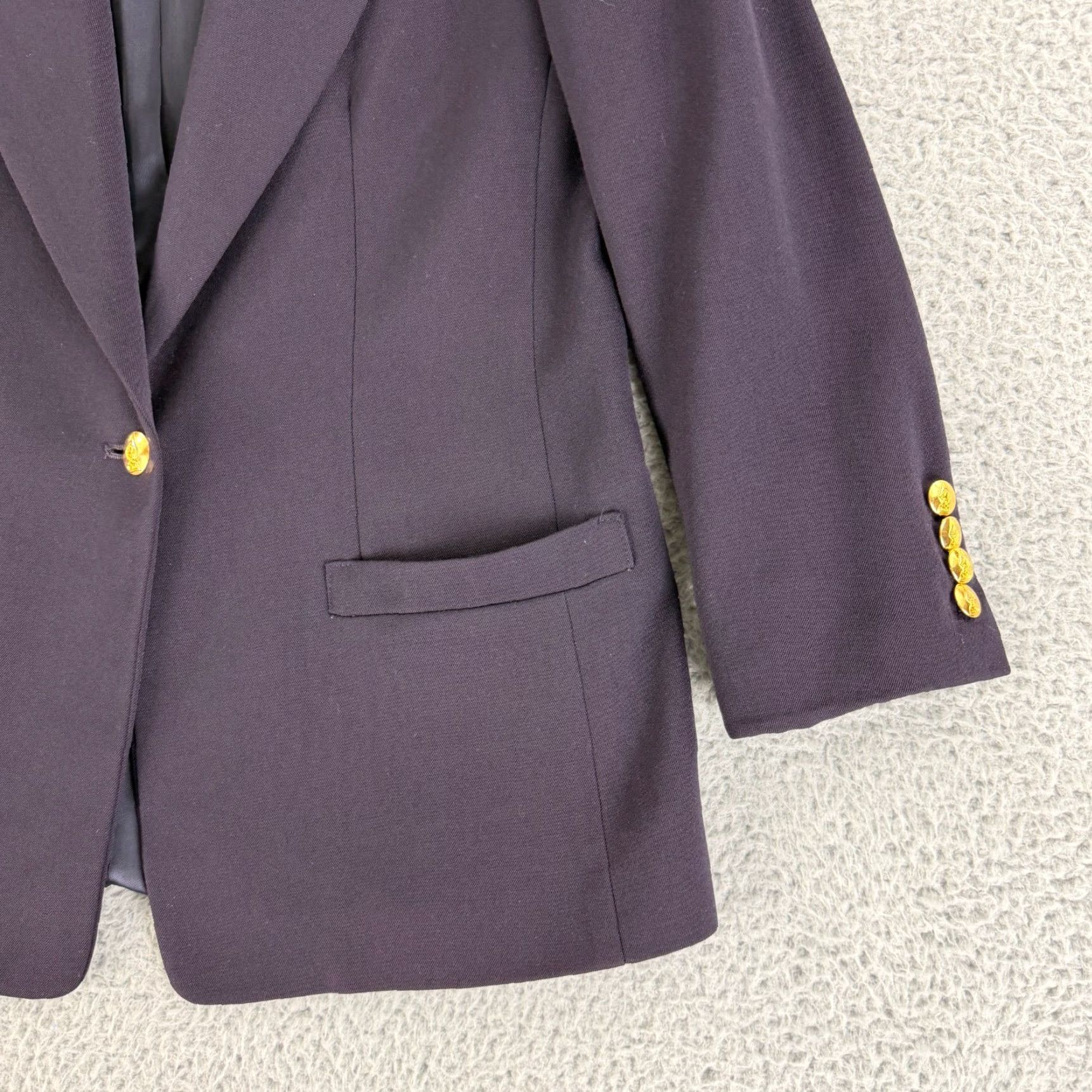 Austin Reed VINTAGE Austin Reed Blazer Jacket Womens Medium Navy Blue Single Breasted 100% Wool VTG Size M / US 6-8 / IT 42-44 - 4 Thumbnail