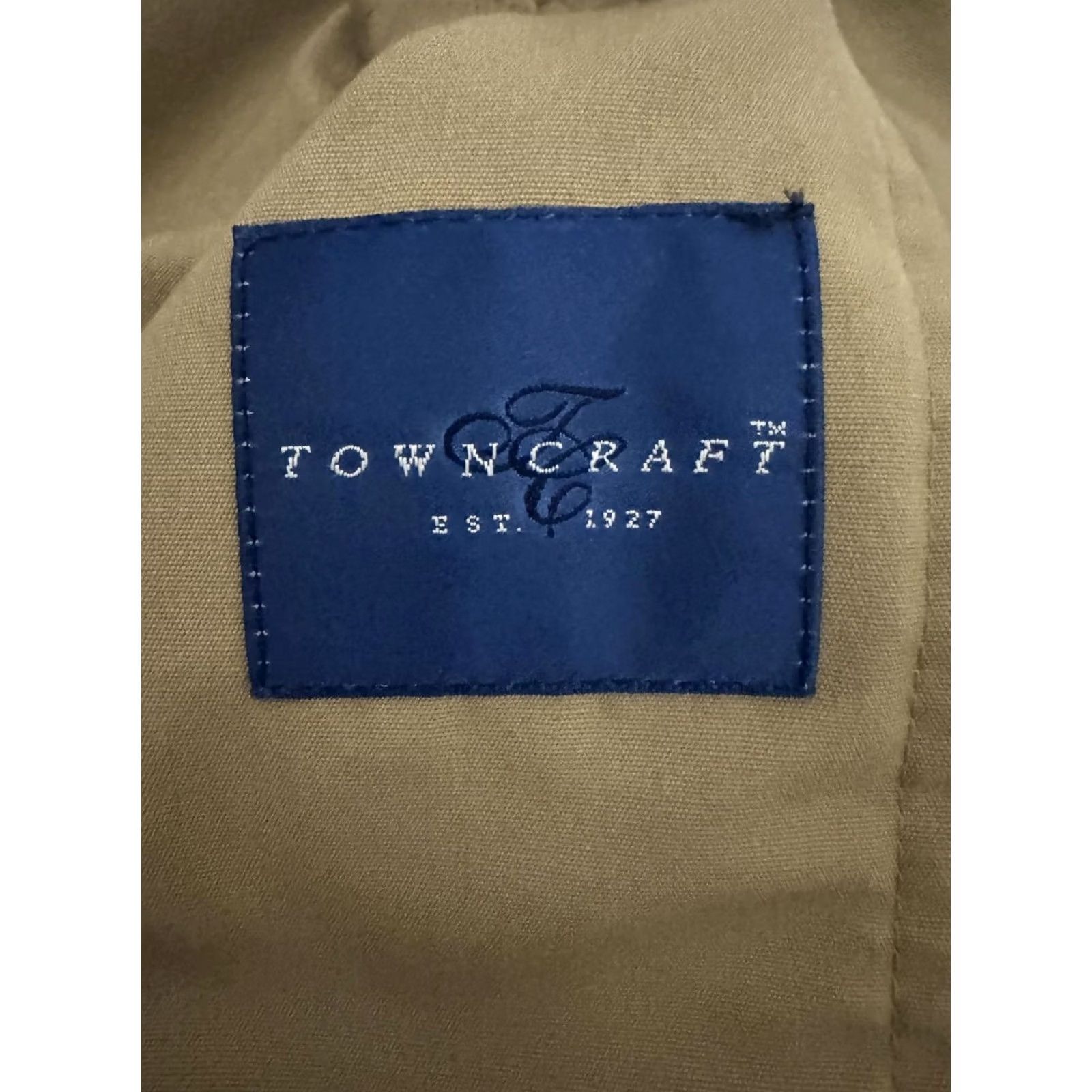 Vintage Towncraft Men's Beige Raincoat with Removable Wool Liner 42R Regular Long Cotton/Polyester Coat Size US L / EU 52-54 / 3 - 2 Thumbnail