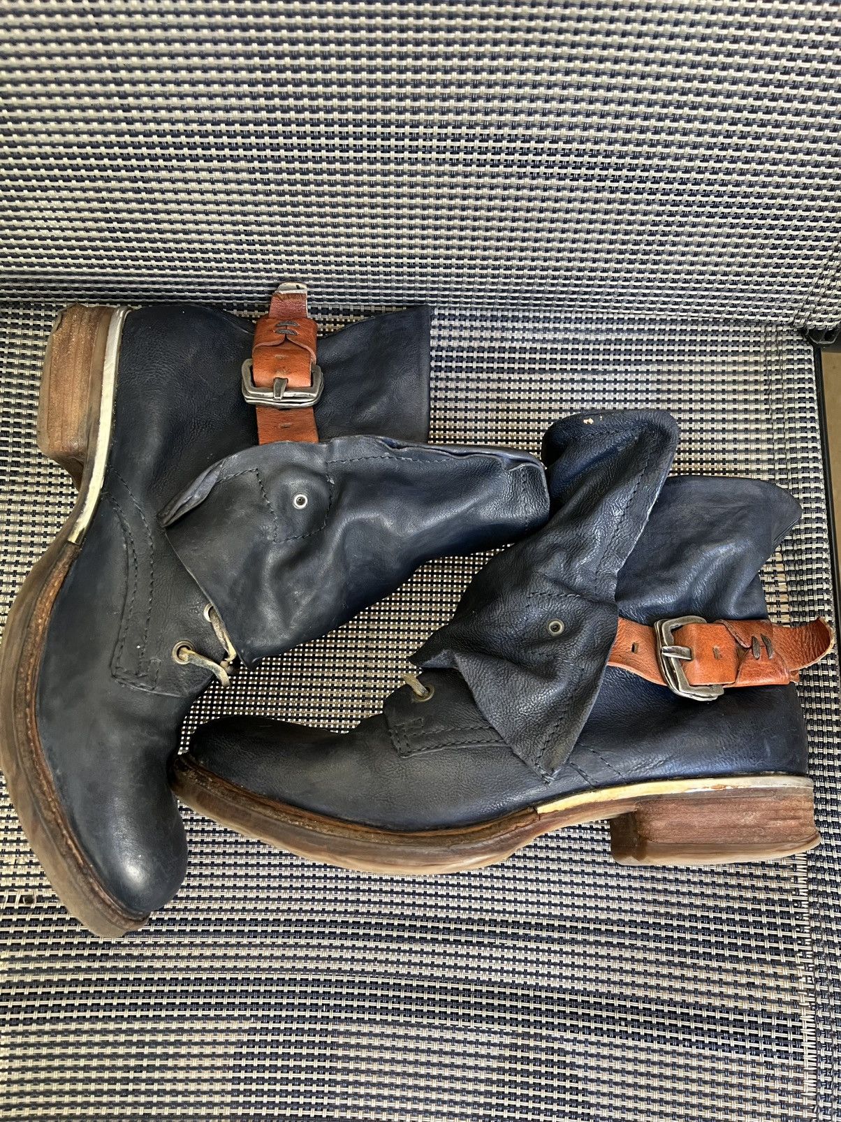 A.S.98 A.S. 98 blue leather biker boots x guidi style Size US 8 / EU 41 - 7 Thumbnail