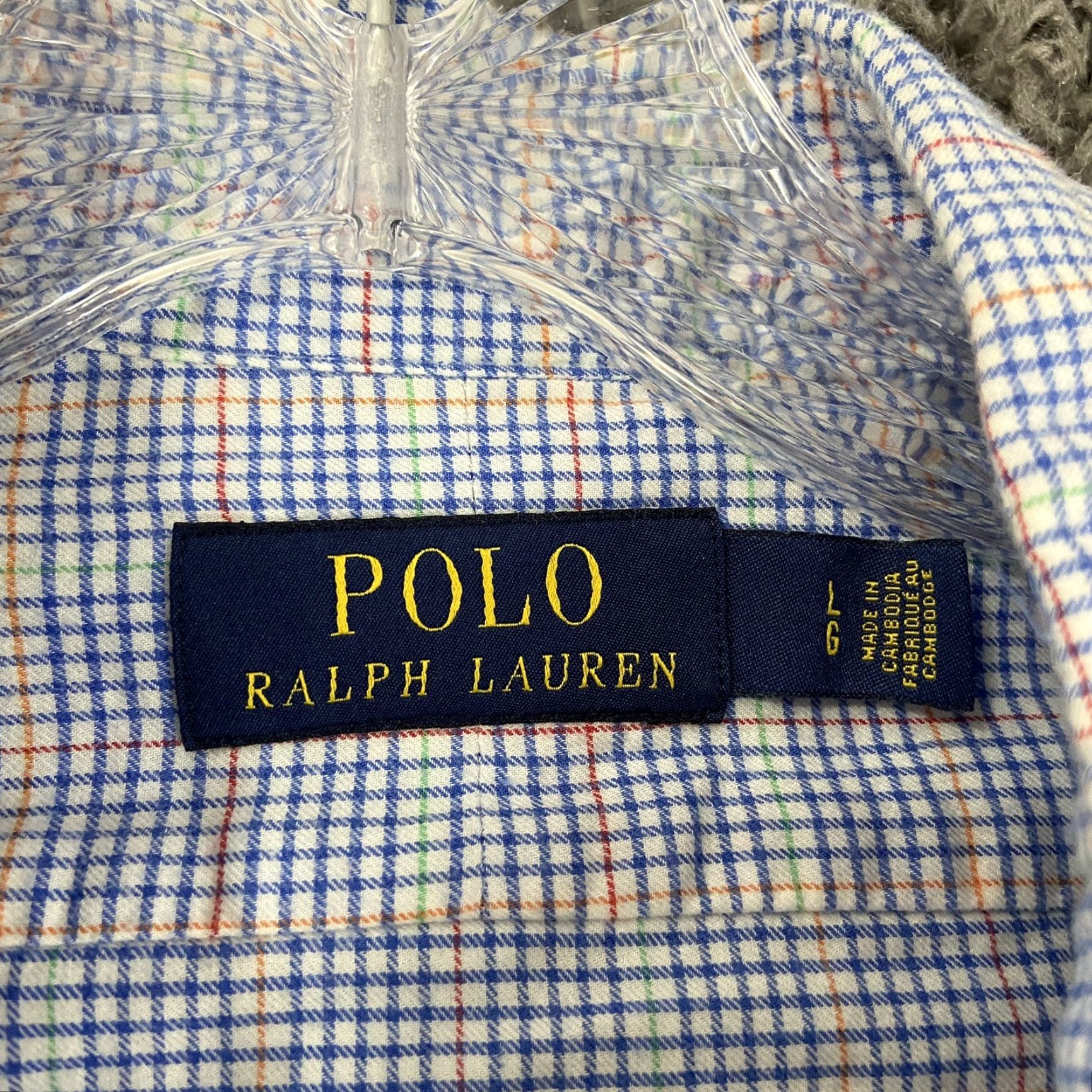 Polo Ralph Lauren POLO RALPH LAUREN Multicolor Plaid Button-Up Shirt Long Sleeve Adult Large Mens Size US L / EU 52-54 / 3 - 5 Thumbnail