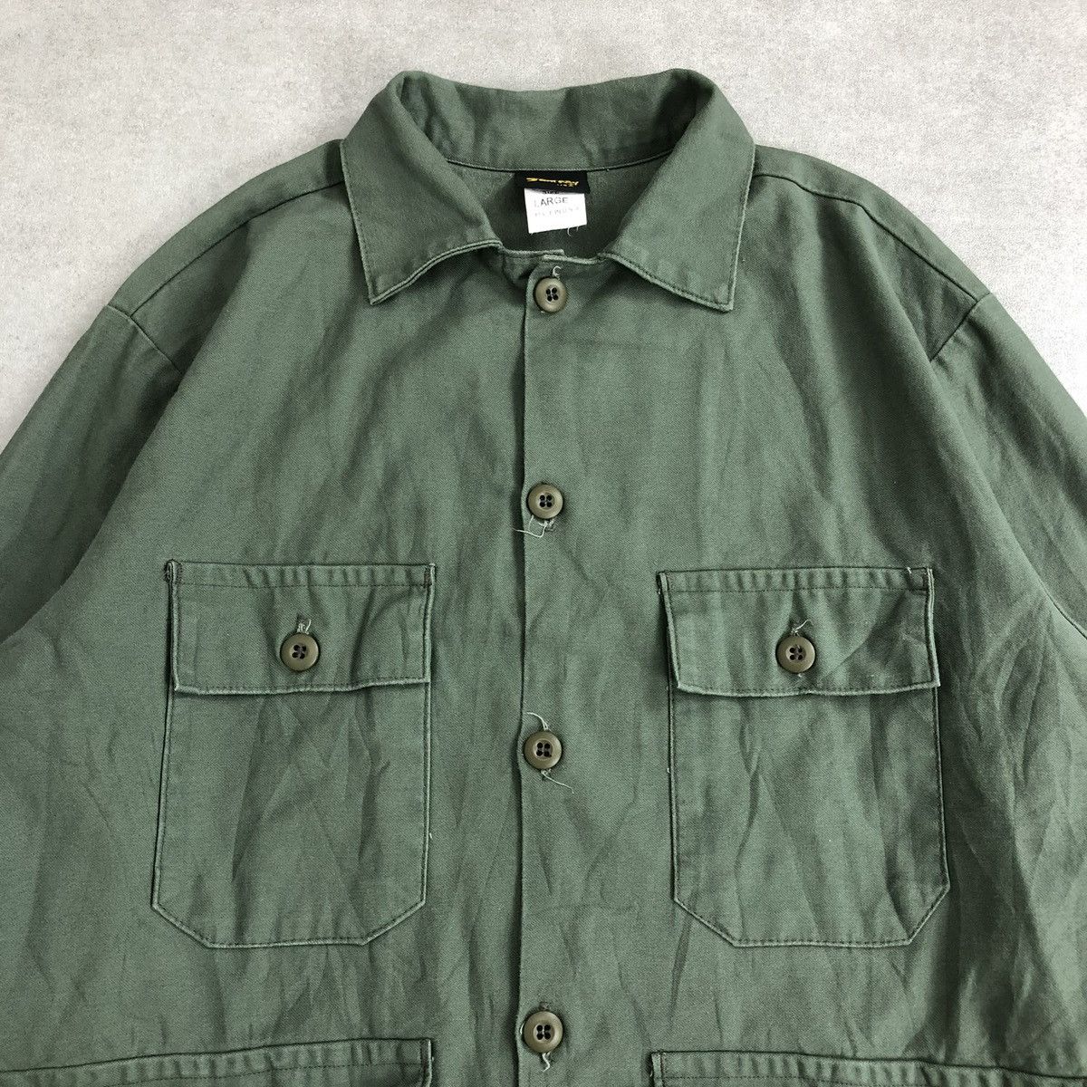 Stan Ray Vintage Stan Ray Military Olive Green Jungle Fatigue Jacket Size US L / EU 52-54 / 3 - 2 Thumbnail