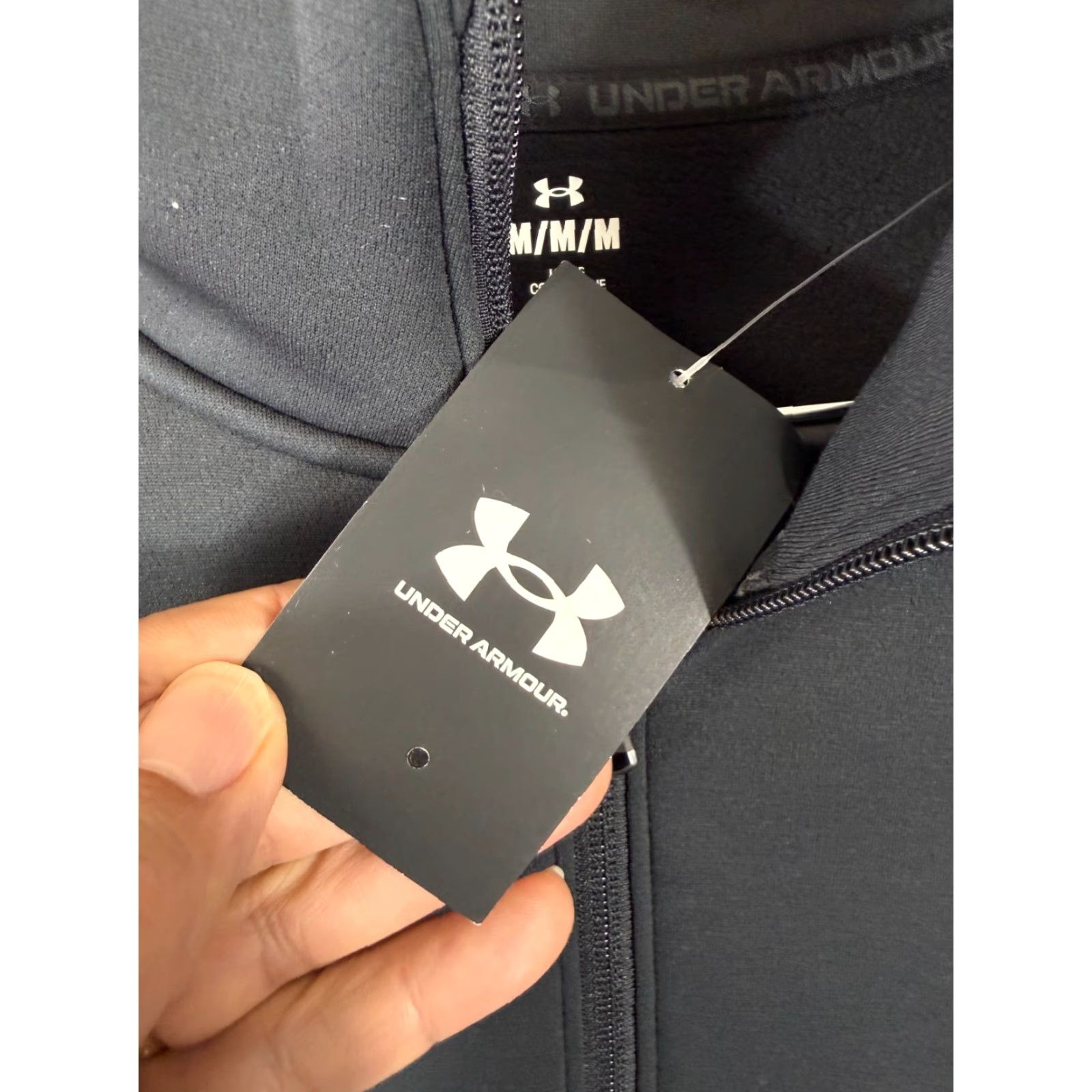 Under Armour Under Armour Fleece Jacket Womens M Black Half-Zip Pullover Loose Mock Neck NWT Size M / US 6-8 / IT 42-44 - 5 Thumbnail