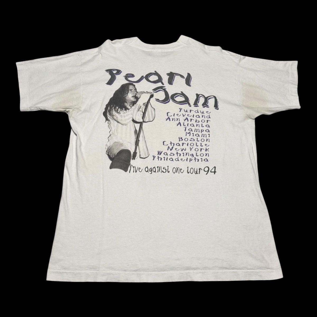 Vintage 1994 Pearl Jam Five Against One Tour Shirt Men's XL FLAWS Size US XL / EU 56 / 4 - 6 Thumbnail