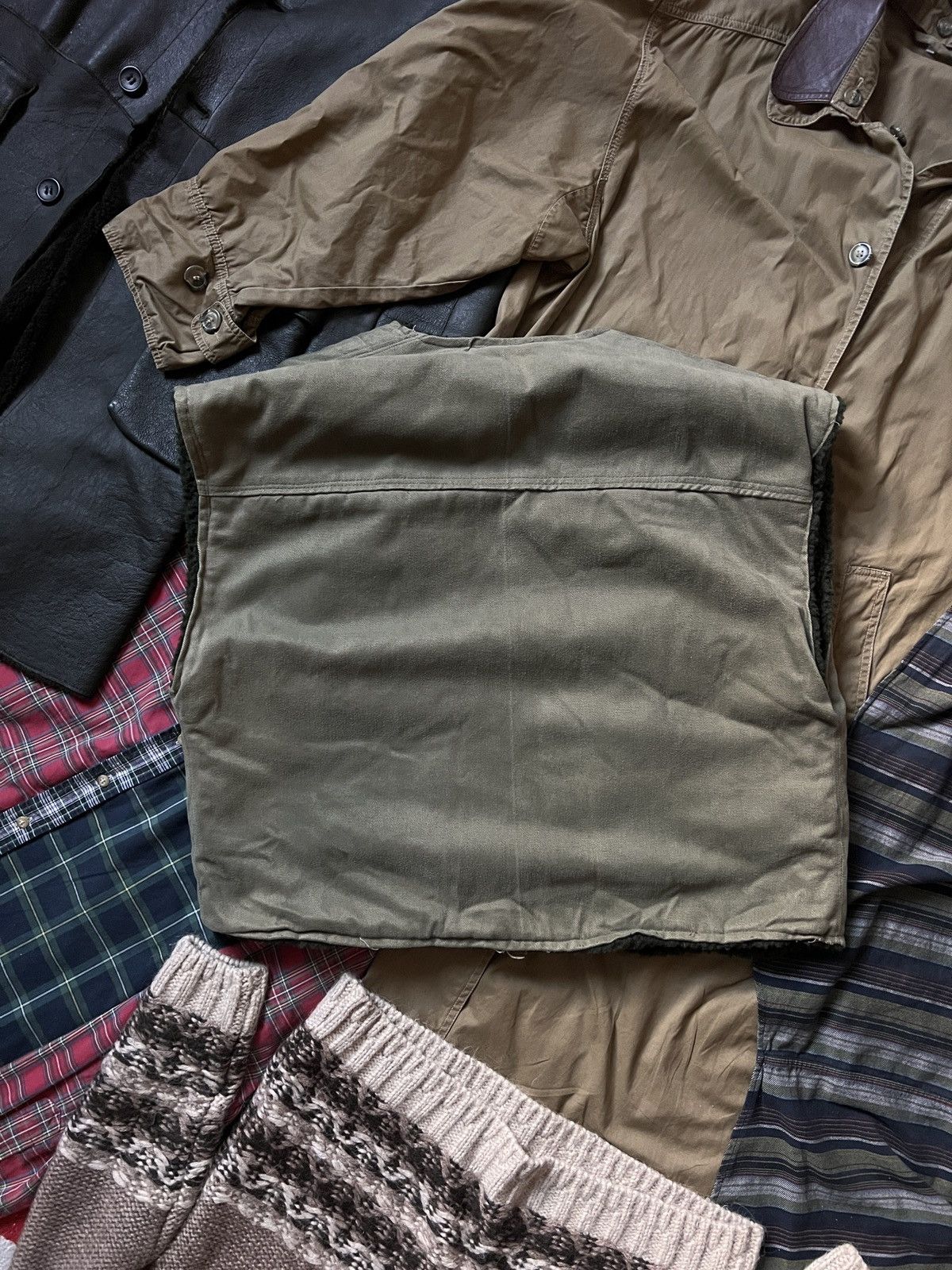 Vintage Vintage 50’s Army Khaki Military Vest Size US L / EU 52-54 / 3 - 8 Thumbnail