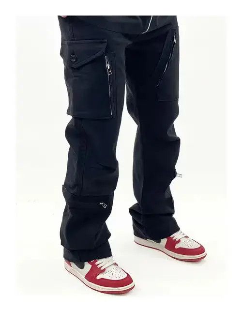 Jean punk flared utility tactical cargo pants Size US 34 / EU 50 - 2 Thumbnail