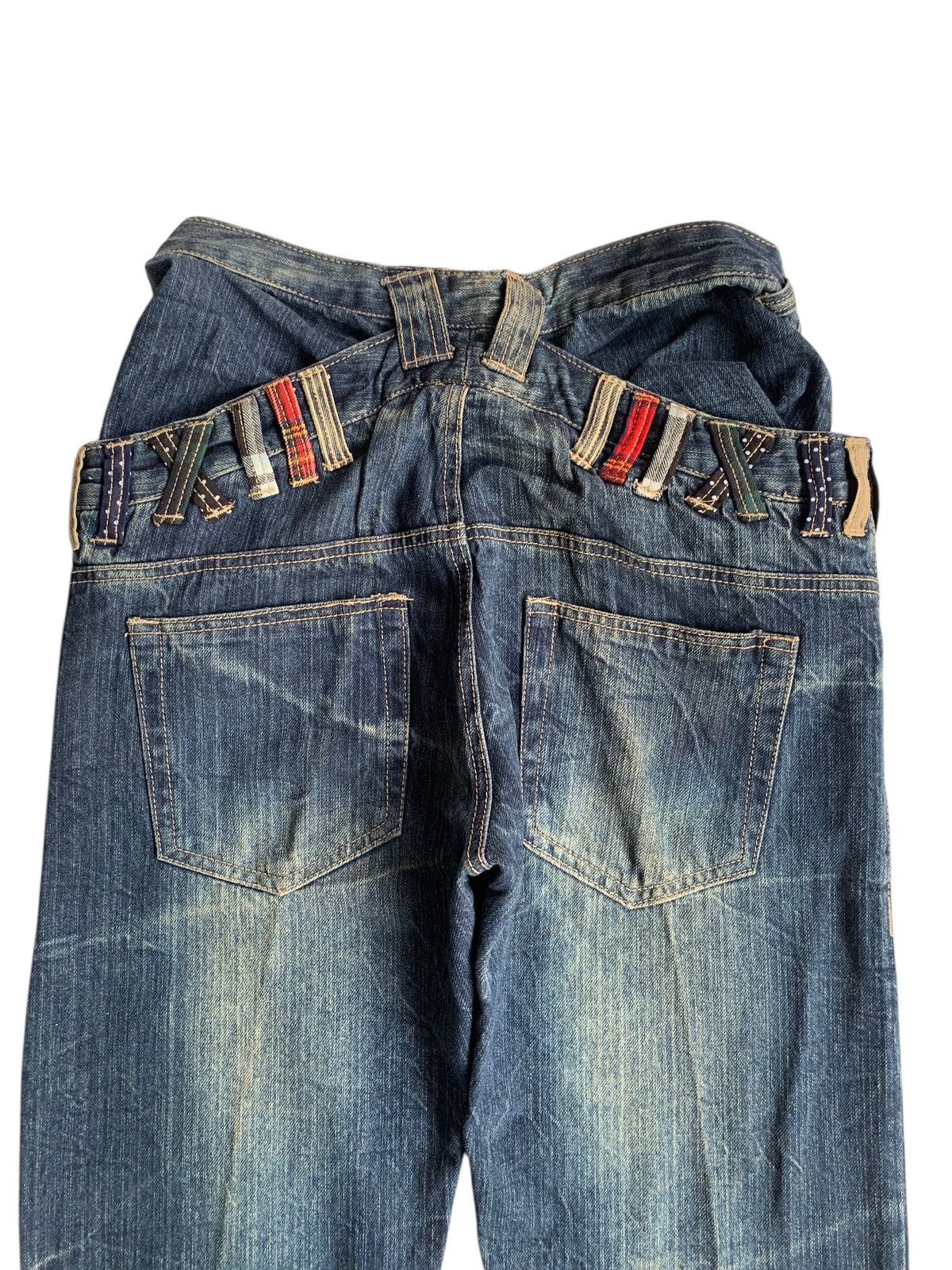 If Six Was Nine DOUBLE WAIST JAPANESE UNKNOWN PUNK STYLE RUSTY DENIM🎌☠️ Size US 30 / EU 46 - 6 Thumbnail