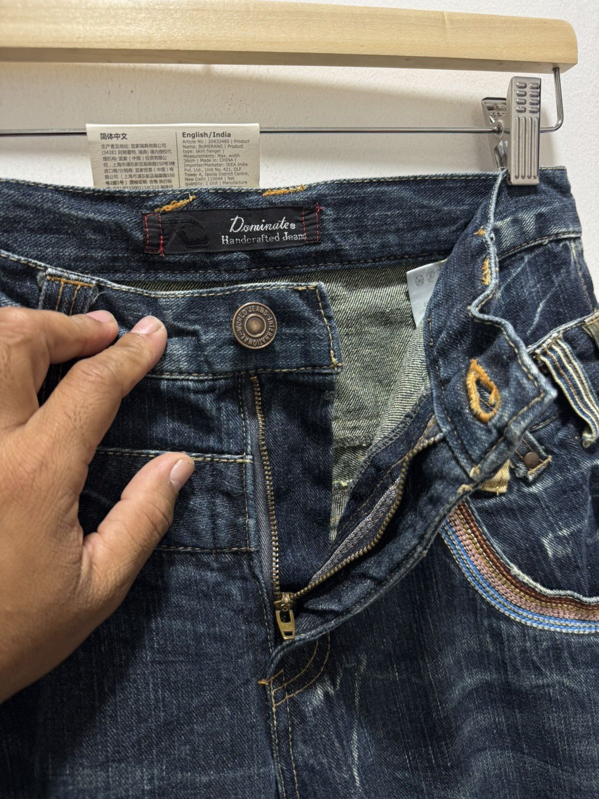 Japanese Brand JAPANESE DESIGN DOMINATE PUNK STYLE CURVED DISTRESSED JEANS Size US 28 / EU 44 - 12 Thumbnail