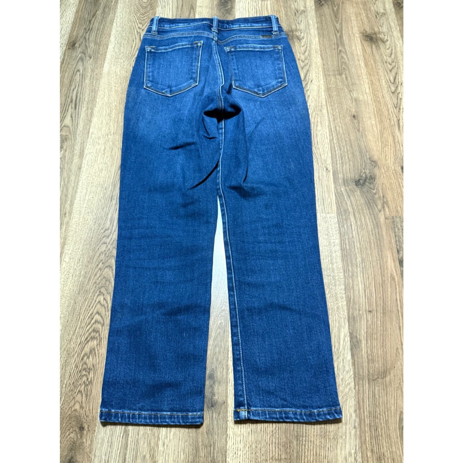 Vintage KanCan Jeans, Women's Size 24, Blue Denim, Straight Leg, High Rise, 5-Pocket, Regular Rise, Pockets, Jeans Size 42" / US 20 - 2 Thumbnail