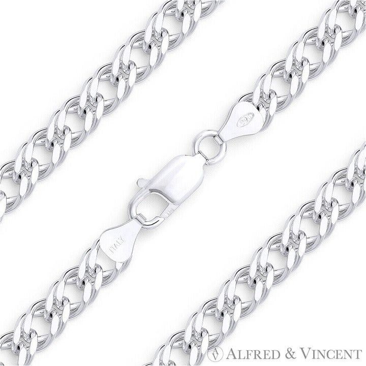 Other 4mm Rombo Link Chain Bracelet in .925 Sterling Silver 8" Size ONE SIZE - 1 Thumbnail