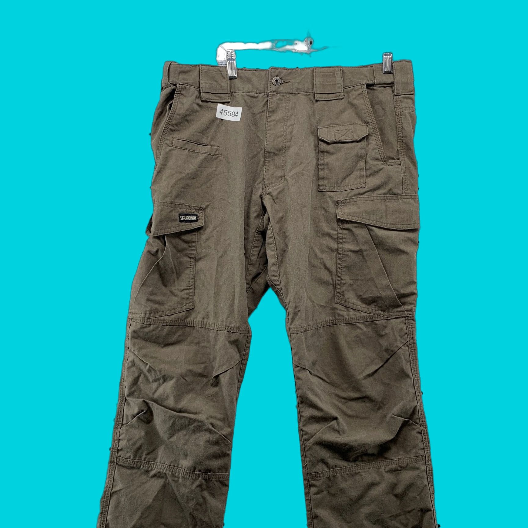 VINTAGE BLACKHAWK Military Cargo Pants Mens 36x34 Brown Rip Stop Army Tactical Outdoor
