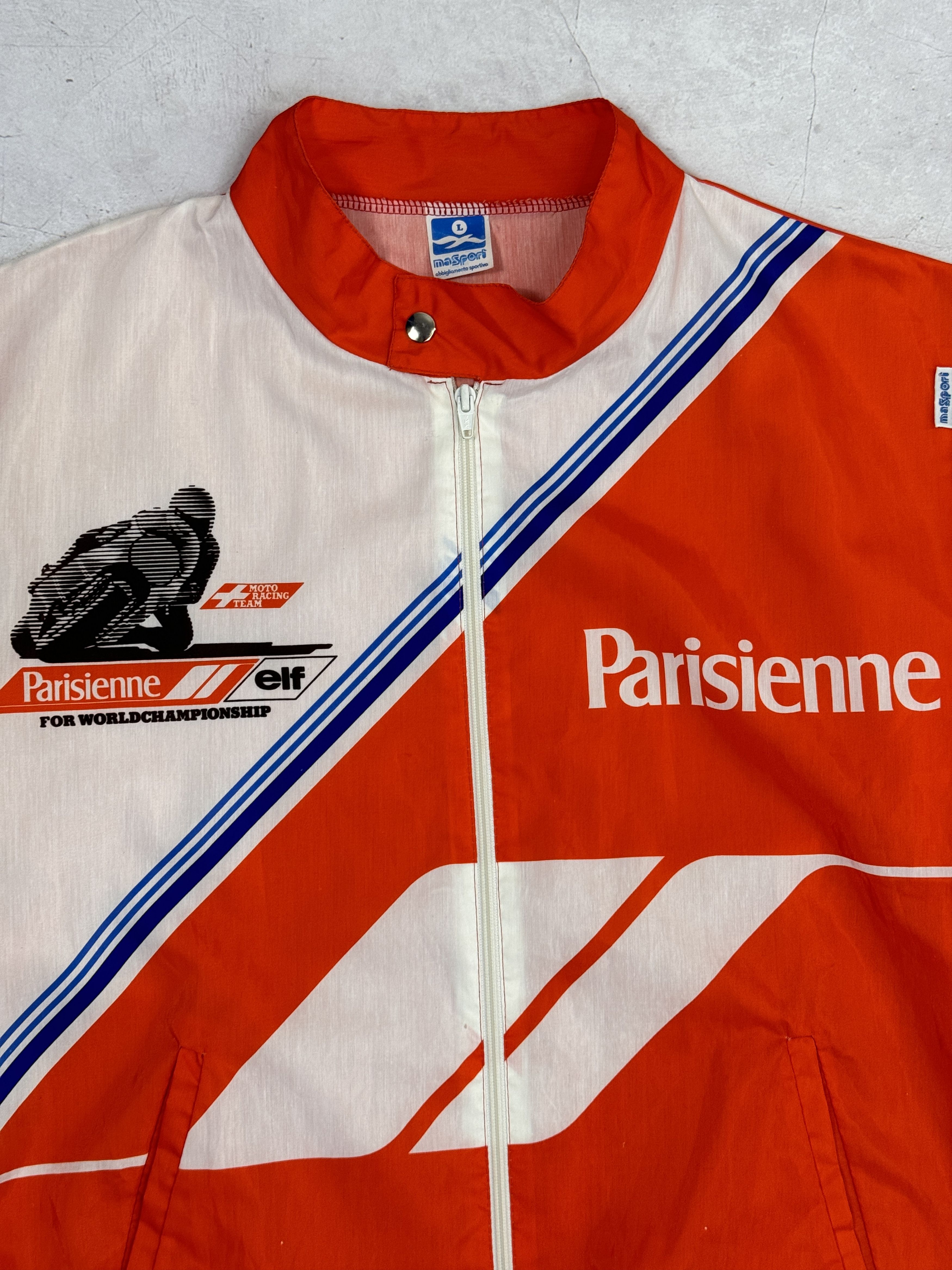 Vintage Vintage Parisienne Elf Worldchampion Jacket Swiss Moto Team Size US L / EU 52-54 / 3 - 5 Thumbnail