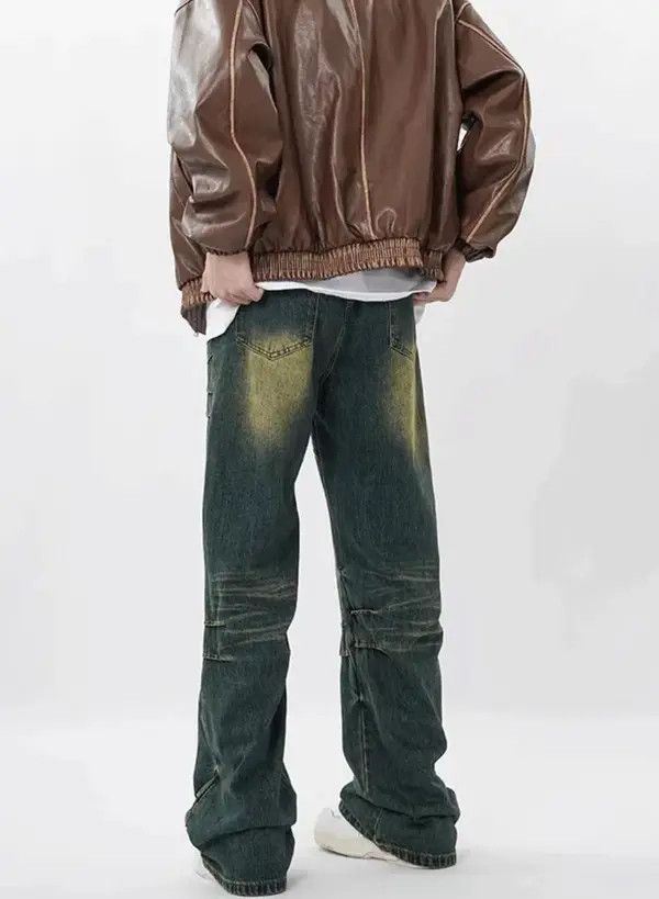 VIBE Vintage washed pleated deconstructed jeans Size US 34 / EU 50 - 3 Thumbnail