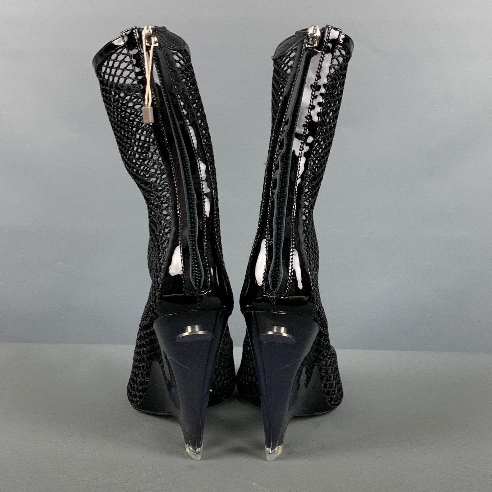 Alaia ALAIA Size 7 Black Clear Wedge Boots Size US 7 / IT 37 - 3 Thumbnail