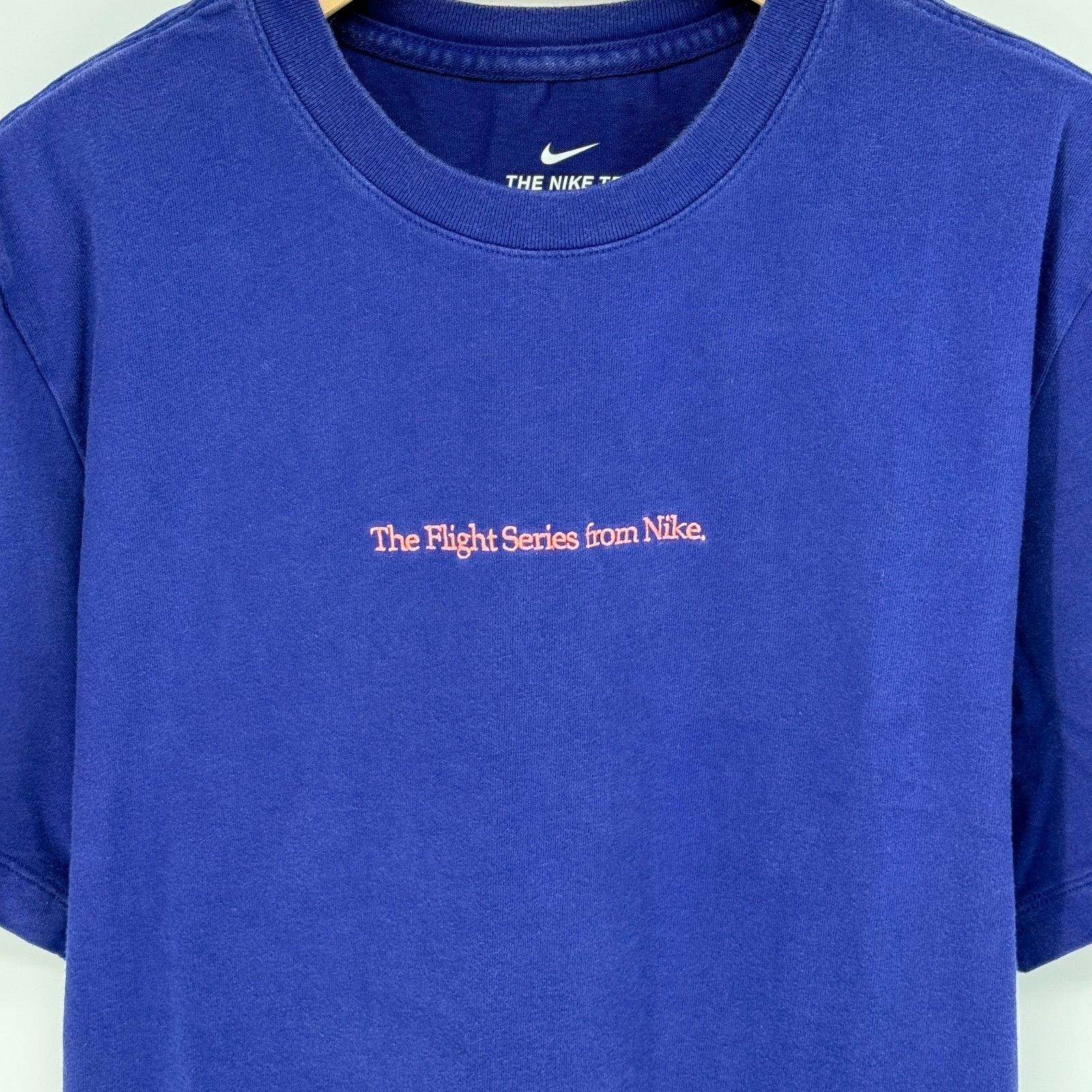 Nike Nike Flight Series Throwback Cotton T-Shirt Blue Logo Graphi Size US L / EU 52-54 / 3 - 4 Thumbnail