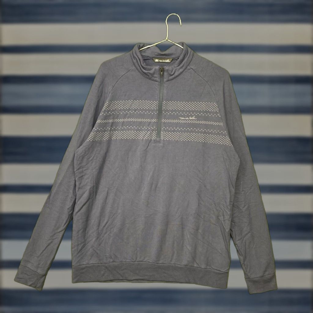 TravisMathew Travis Mathew Men's XL 1/4 Zip Pullover Fleece Sweatshirt Blue Casual Golf Size US XL / EU 56 / 4 - 1 Thumbnail