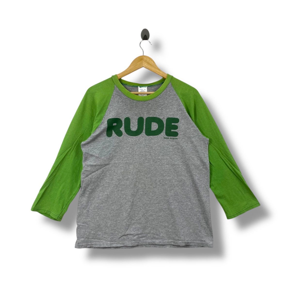 Bones × Rude × Vintage Vintage 00's RUDE BONES BRIGADE Logo Skate Distressed Tee Size US M / EU 48-50 / 2 - 1 Thumbnail