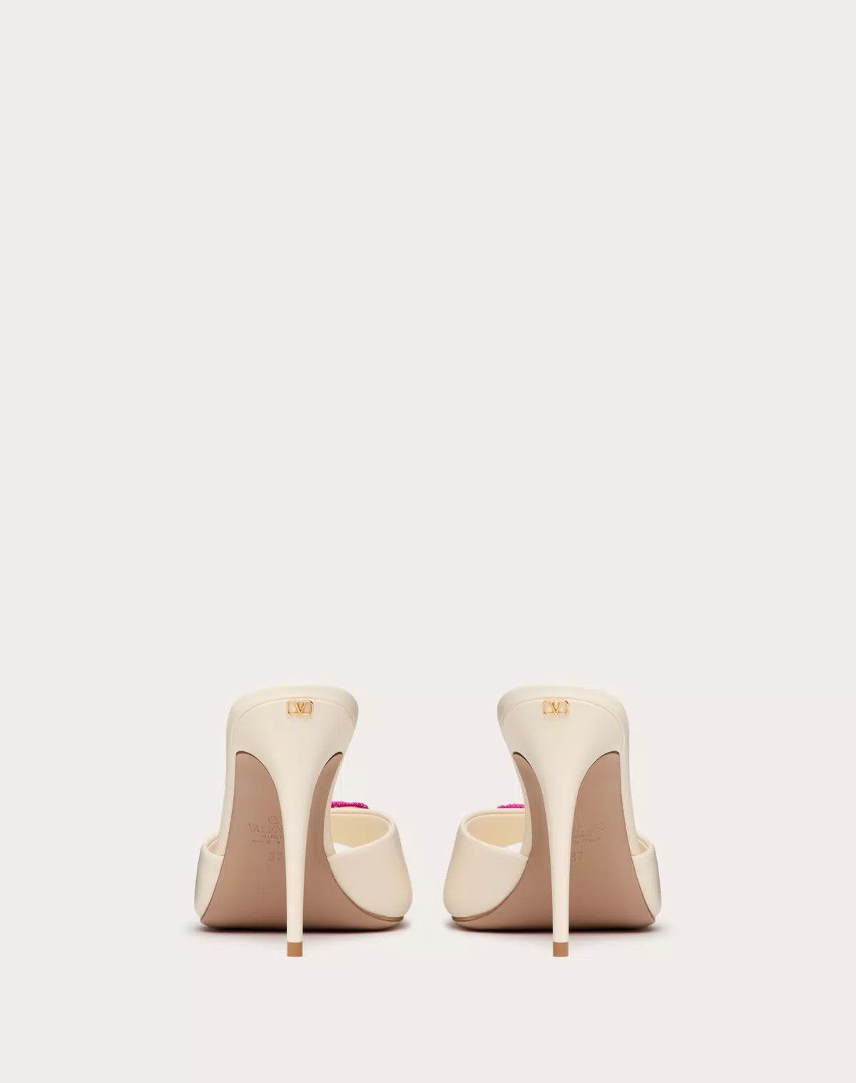 Valentino o1s1wg110625 Escape Slide Sandal In Calfskin in White/Pink Size US 7 / IT 37 - 3 Thumbnail