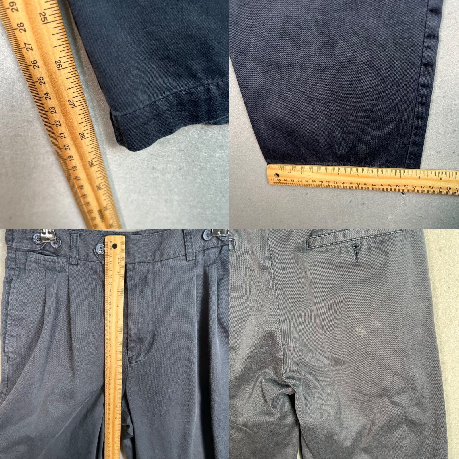 Vintage Rowing Mens Cotton Blue Pants Size 40 Chino Sports Pocket Front Pleated 29 Inseam Mens Size US 28 / EU 44 - 8 Thumbnail