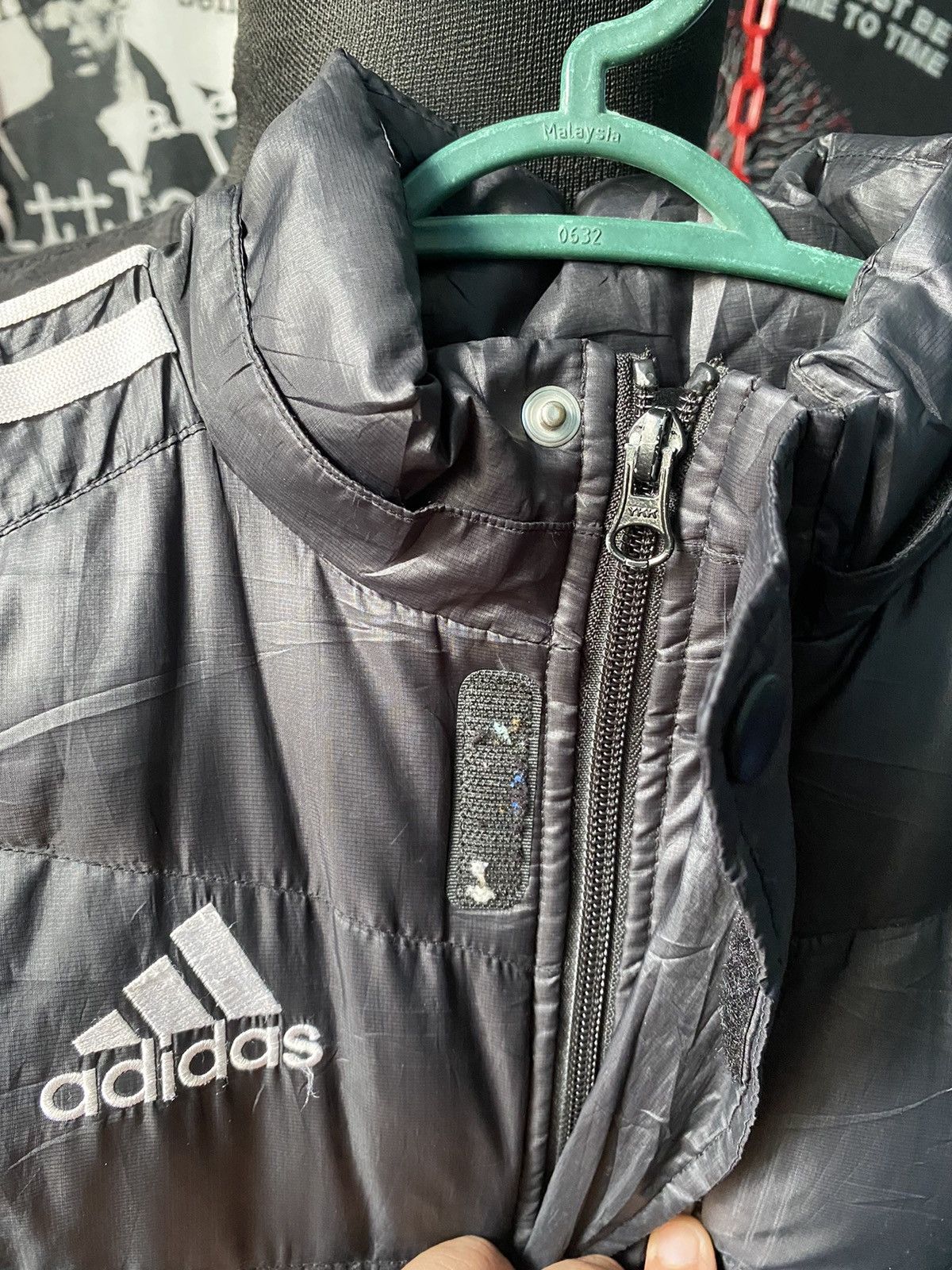 Adidas × Vintage Adidas Black Puffer Parkas No faded🚀 Size US L / EU 52-54 / 3 - 6 Thumbnail