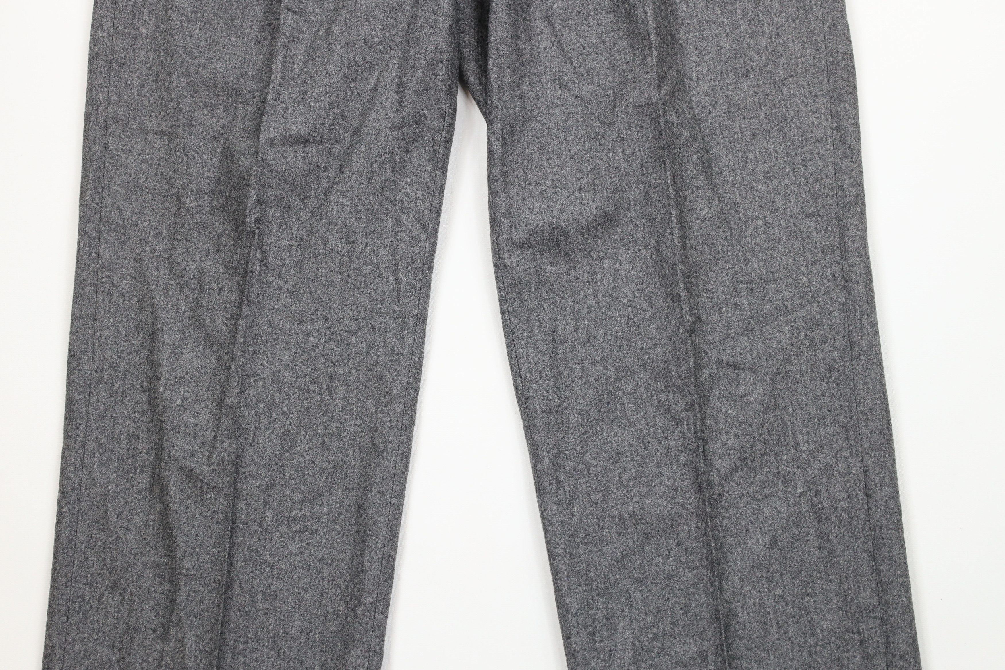 Vintage Vintage 70s Streetwear Cuffed Wool Wide Leg Pants Trousers Size US 36 / EU 52 - 3 Thumbnail
