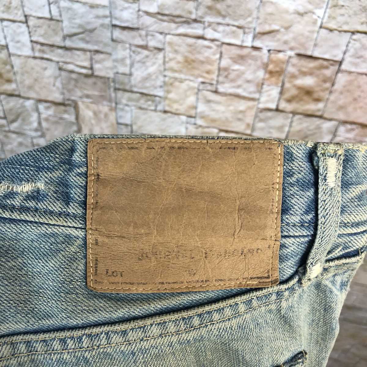 Japanese Brand Japan vintage Blue ripped Distressed Denim Pants #A949 Size US 31 - 22 Thumbnail