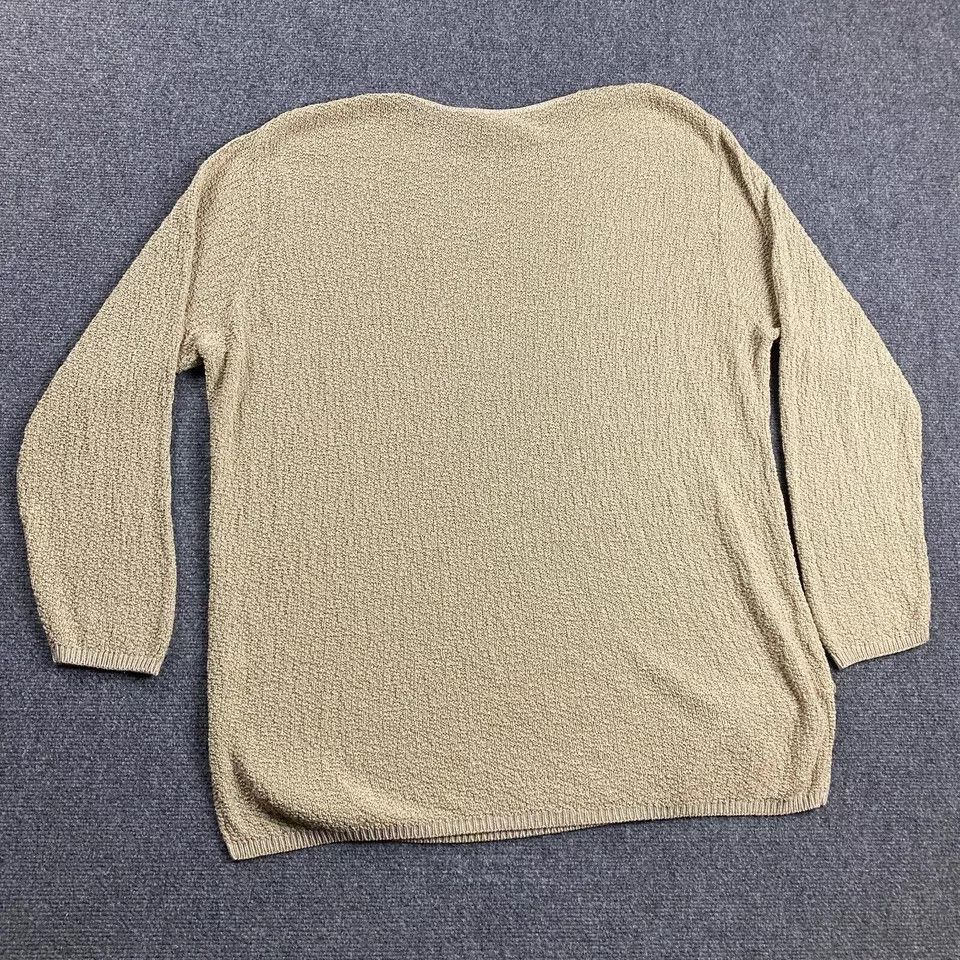 Vintage Vintage Partners Sweater Women's 1X Plus Knit Beige Pullover Size ONE SIZE - 6 Thumbnail