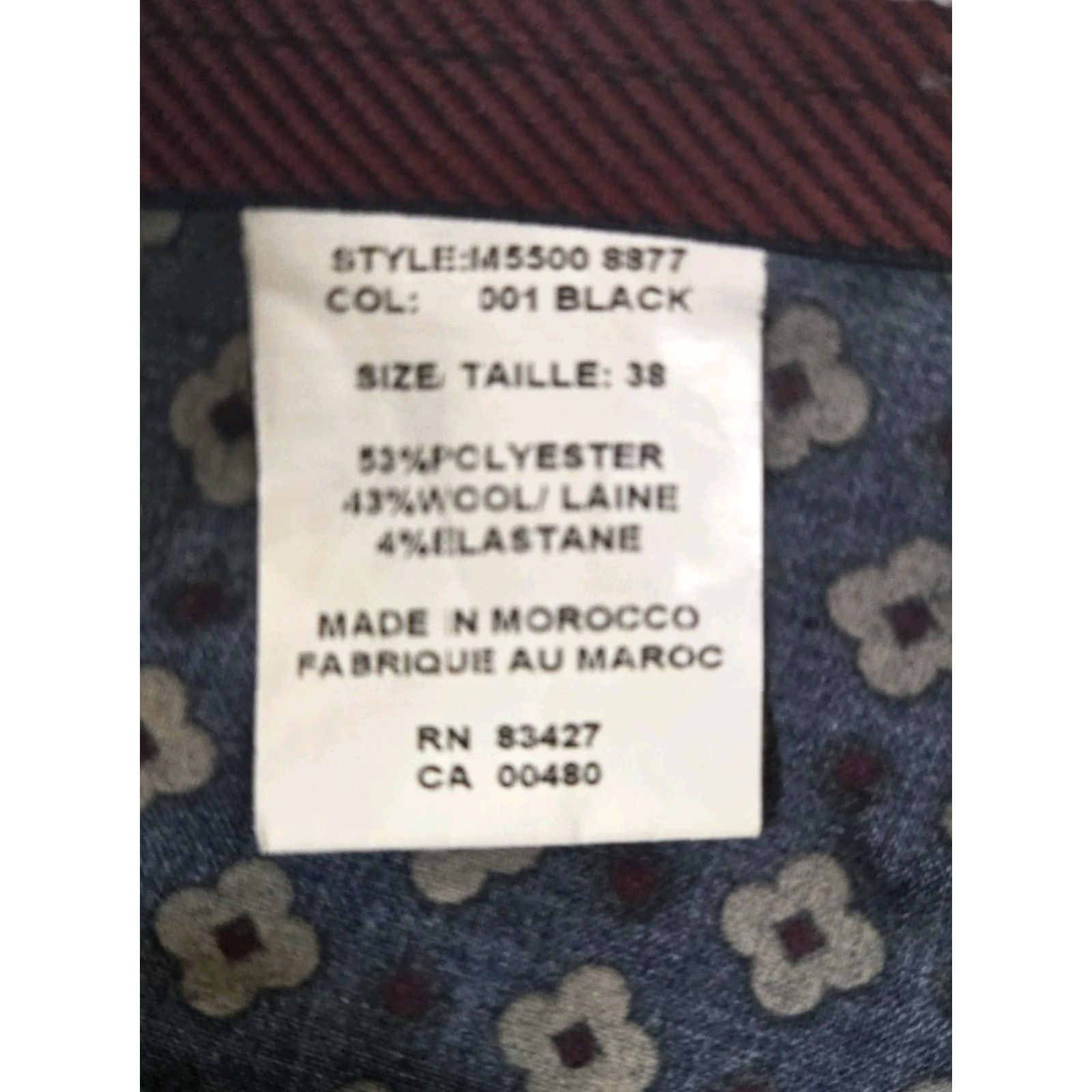 Vintage BALLIN Pants Mens 38x30 Chino Casual Black Modern Fit Flat Front Stretch Golf Regular Mens Size US 38 / EU 54 - 5 Thumbnail