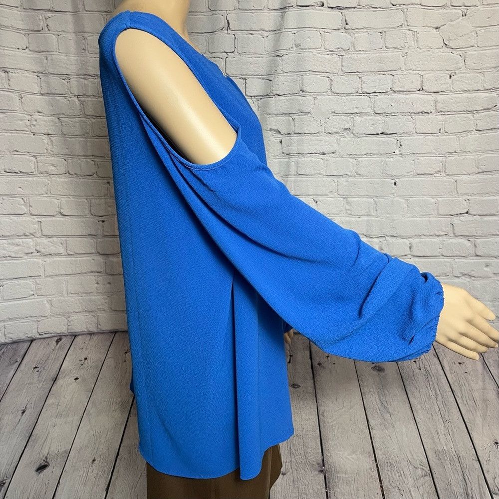 Other Zac & Rachel Blue Cold Shoulder Long Sleeve Top Size XL Size XL / US 12-14 / IT 48-50 - 4 Thumbnail