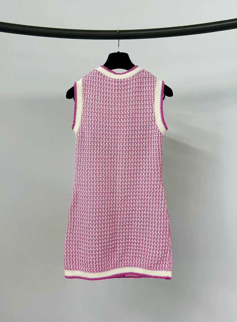 Chanel Chanel Pink knitted dress Size XXS / US 00 / IT 34 - 6 Thumbnail
