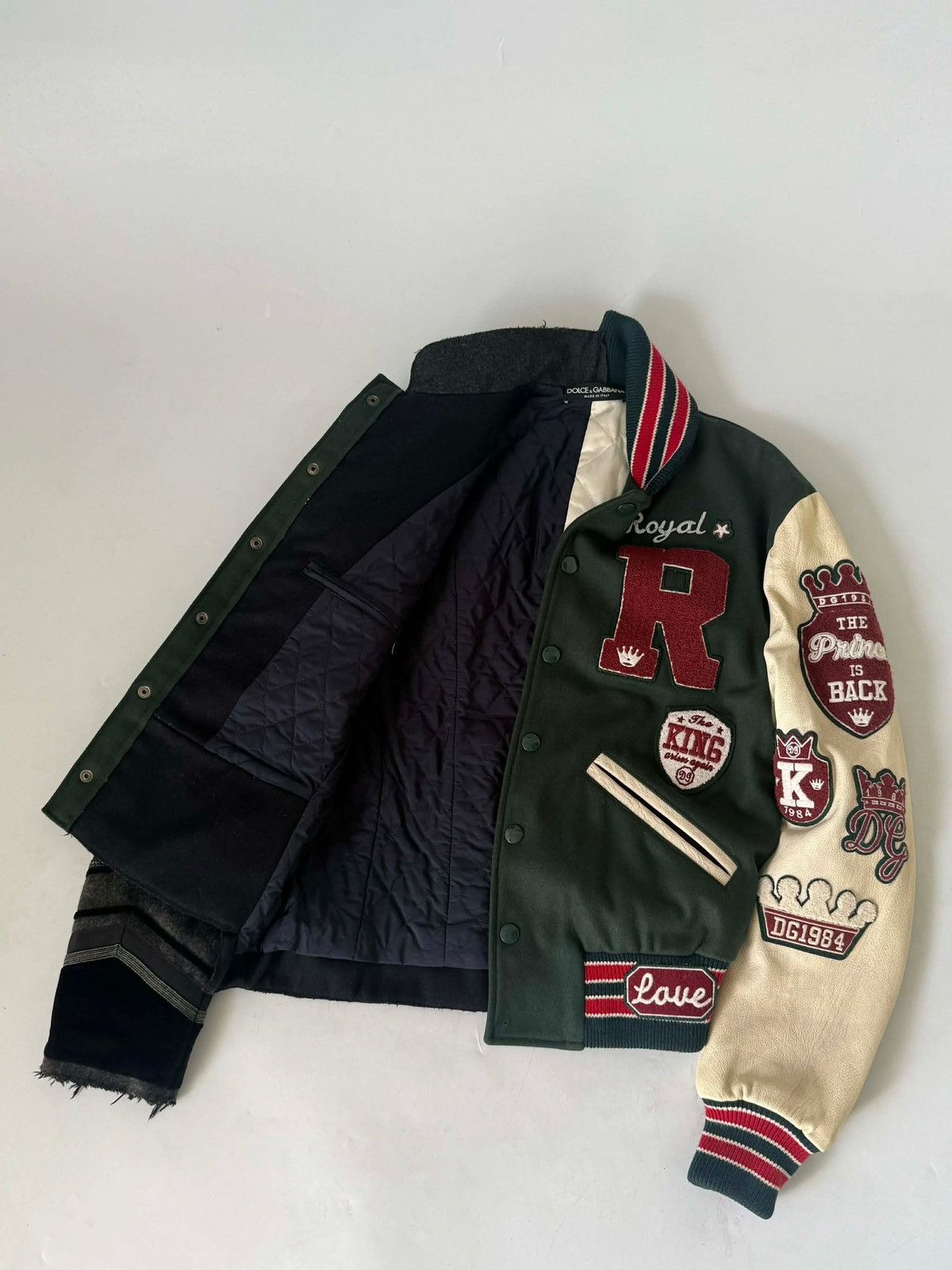 Dolce & Gabbana Dolce & Gabbana Royal Asymmetric Military Varsity Bomber Size US S / EU 44-46 / 1 - 5 Thumbnail