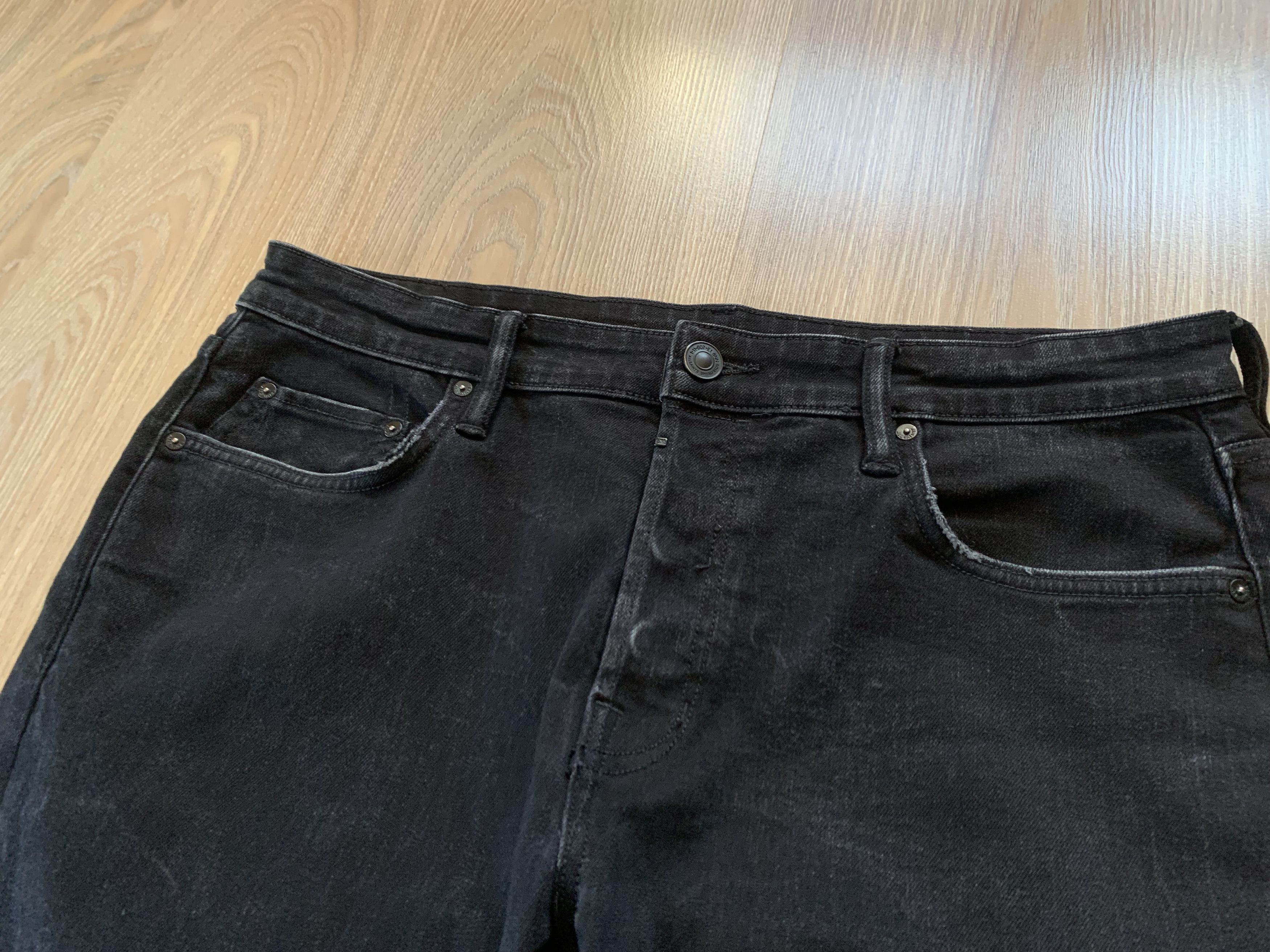 Allsaints AllSaints Rex Washed Black Slim Fit Jeans Size US 34 / EU 50 - 4 Thumbnail