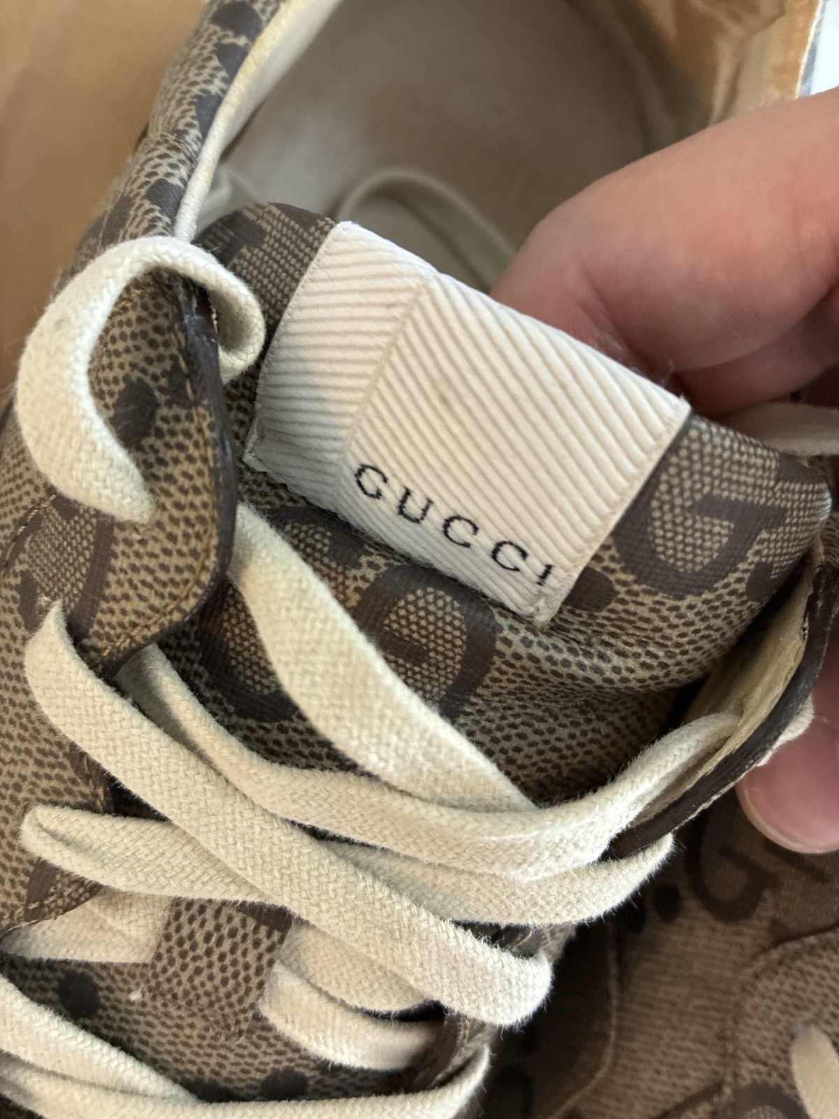 Gucci Gucci 100 Rhyton Sneaker 'Beige Monogram' Size US 11 / EU 44 - 7 Thumbnail