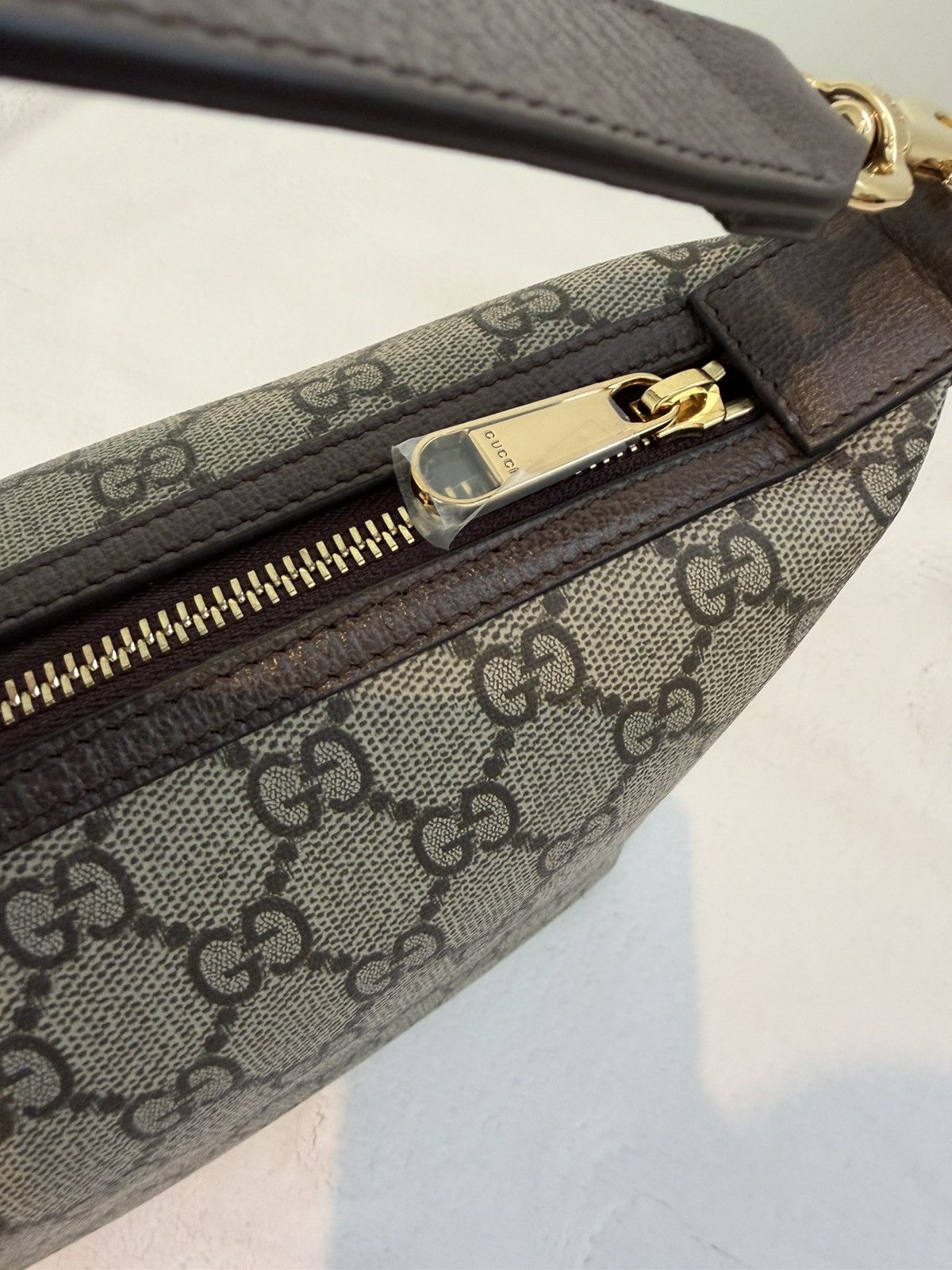 Gucci Gucci Ophidia GG Monogram Shoulder Bag Brown Leather Size ONE SIZE - 7 Thumbnail