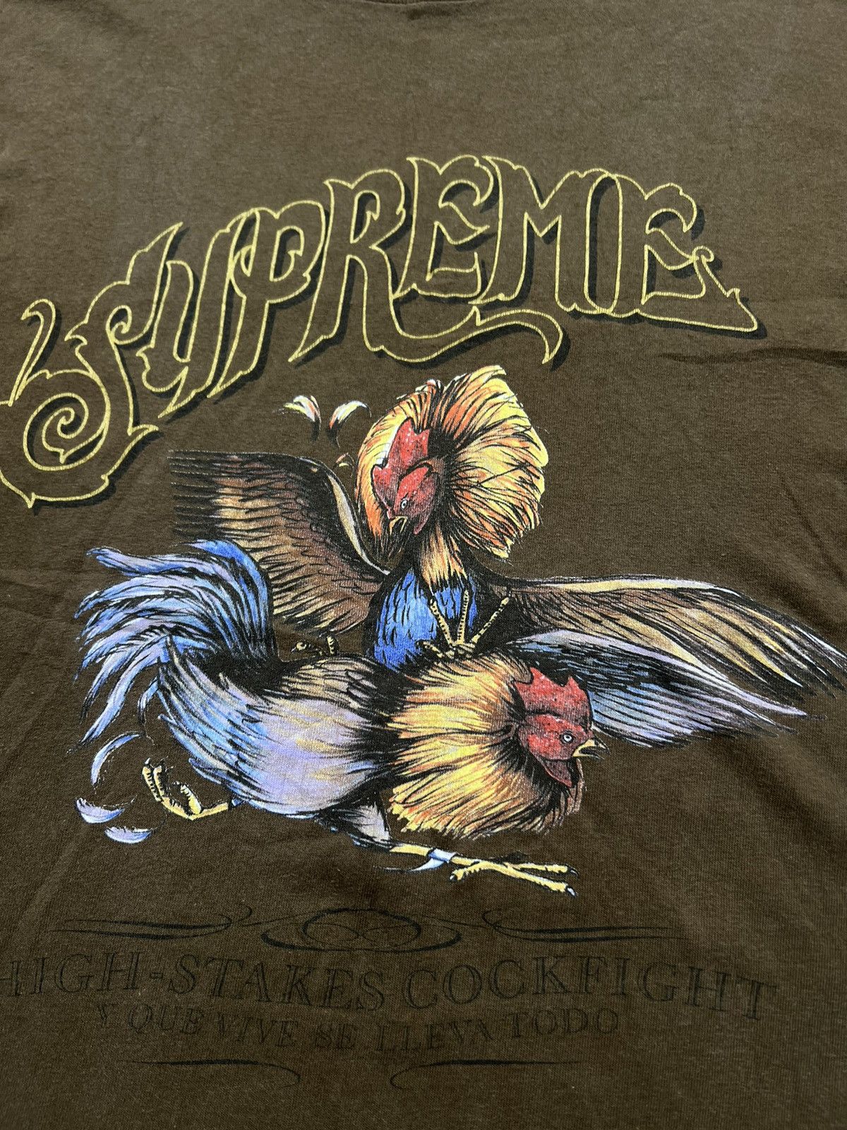 Supreme SUPREME COCK FIGHT BIG LOGO RARE TEE Size US L / EU 52-54 / 3 - 4 Thumbnail