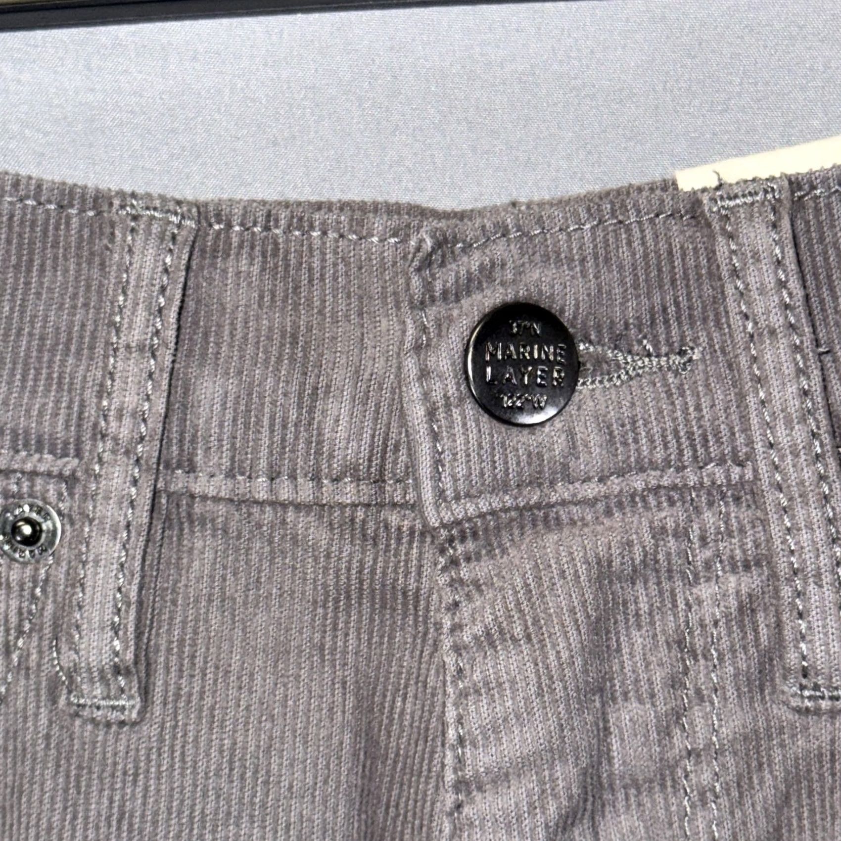 Marine Layer Marine Layer Pants Slim Straight Corduroy Stretch Gray 30x32 Mens Casual Vintage? Size US 30 / EU 46 - 5 Thumbnail